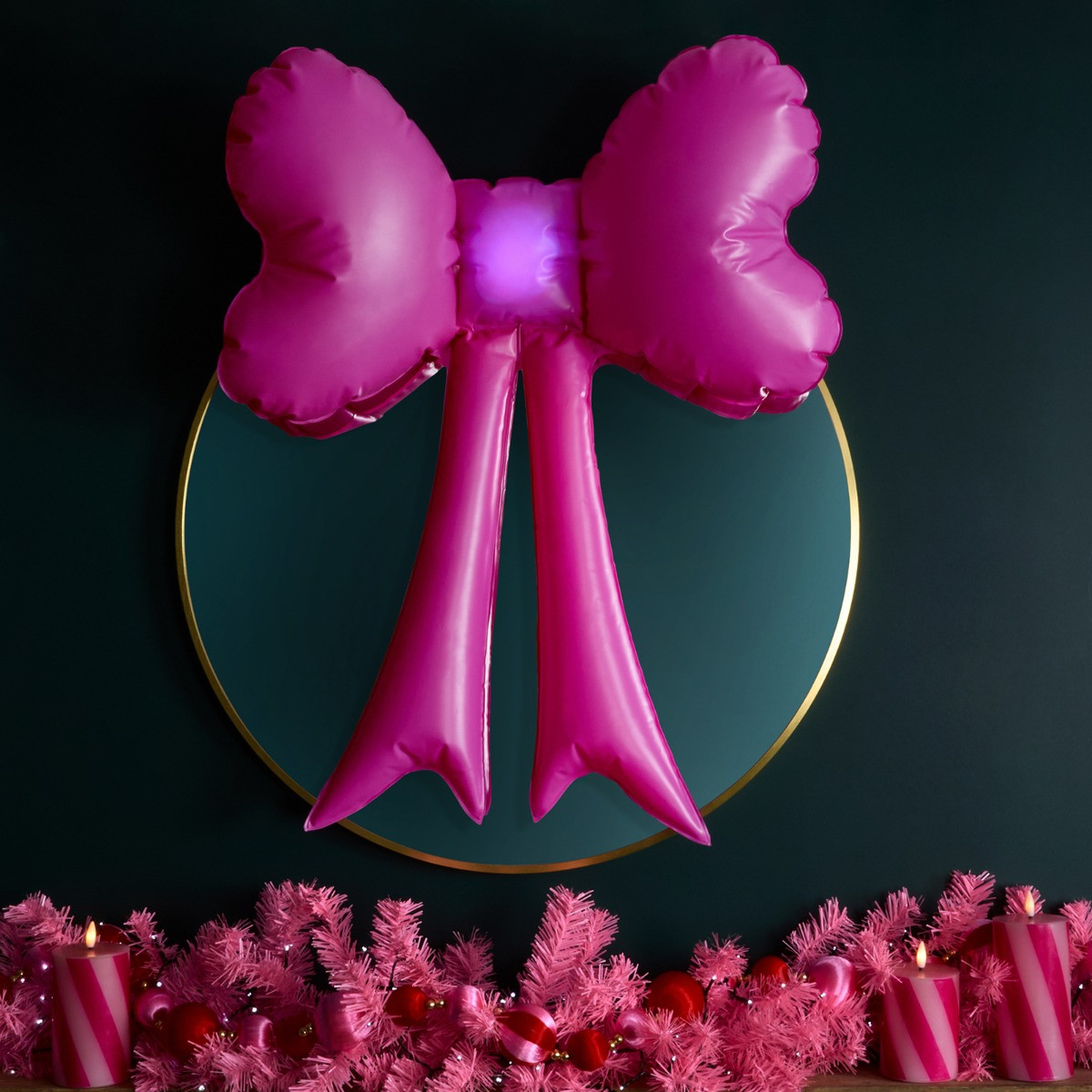 OHS PVC Hanging Bow Inflatable - Hot Pink>