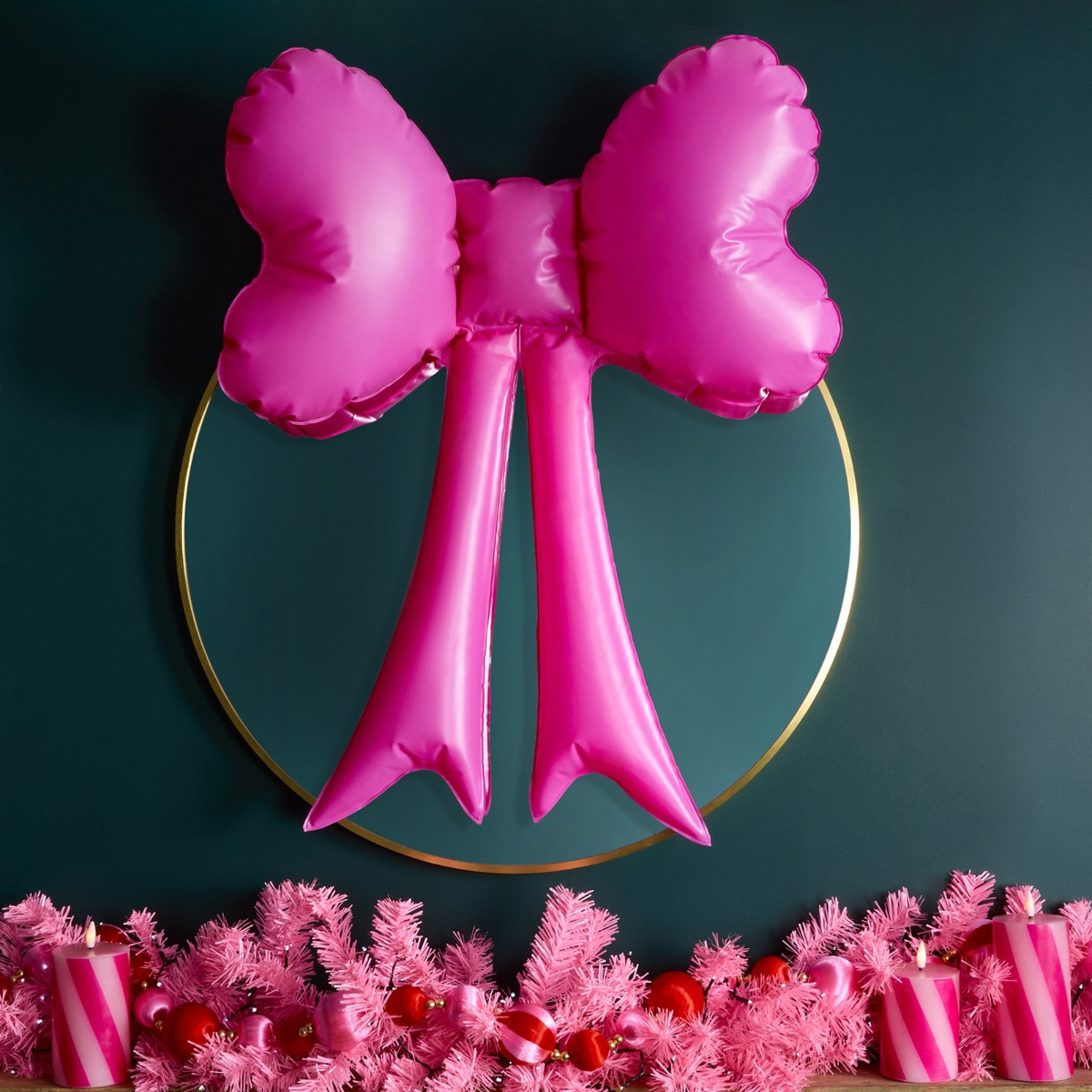 OHS PVC Hanging Bow Inflatable - Hot Pink>