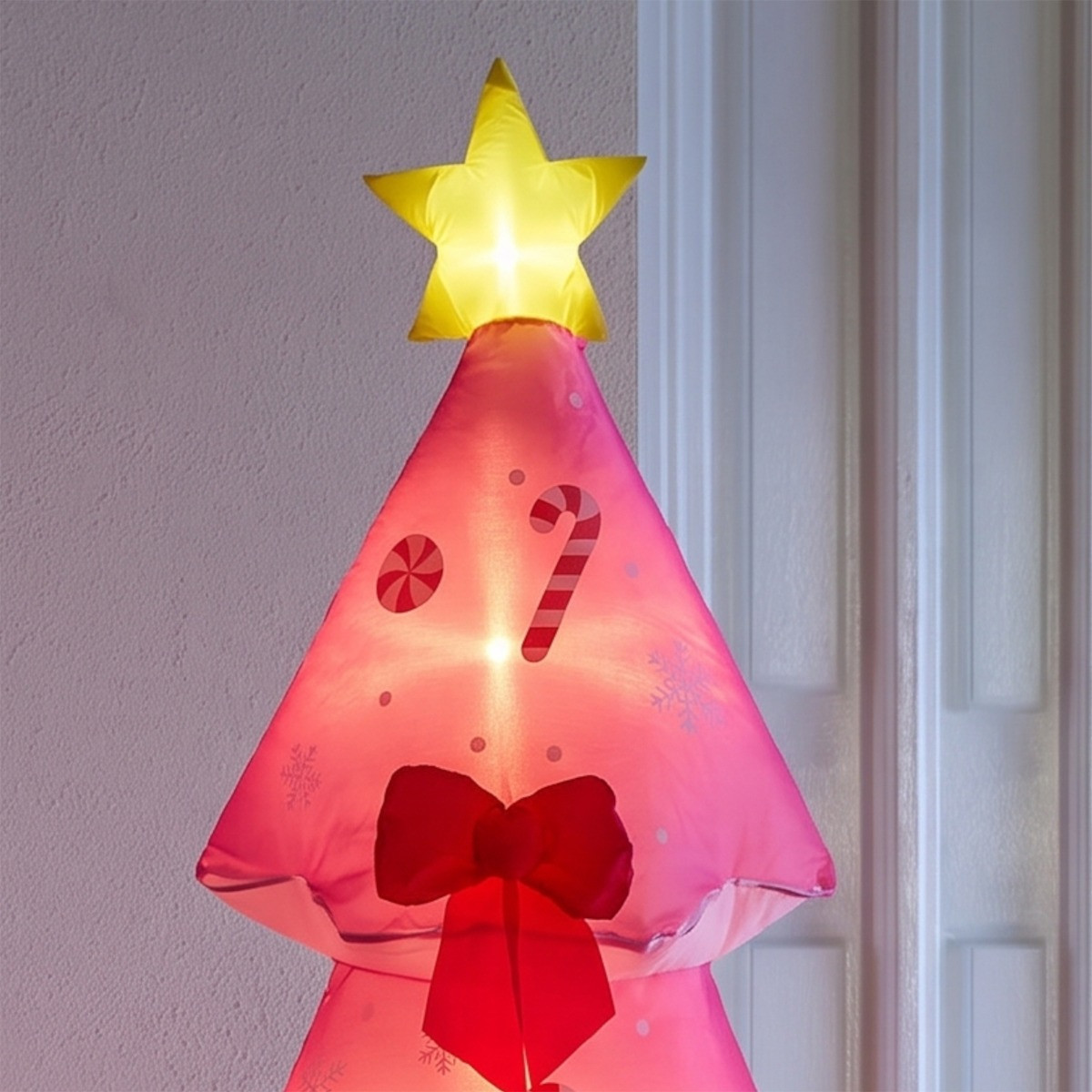 OHS Indoor/Outdoor Inflatable Christmas Tree - Hot Pink>