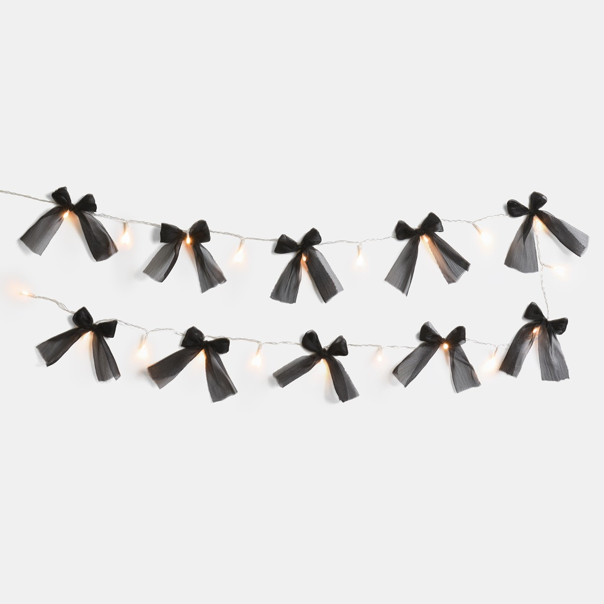 OHS 10 Pack LED Bow String Lights - Black>
