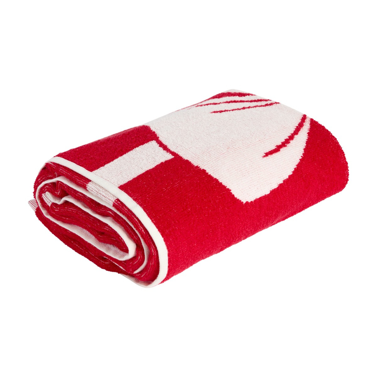 OHS 100% Cotton Elegant Bow Jacquard Towel - Red>