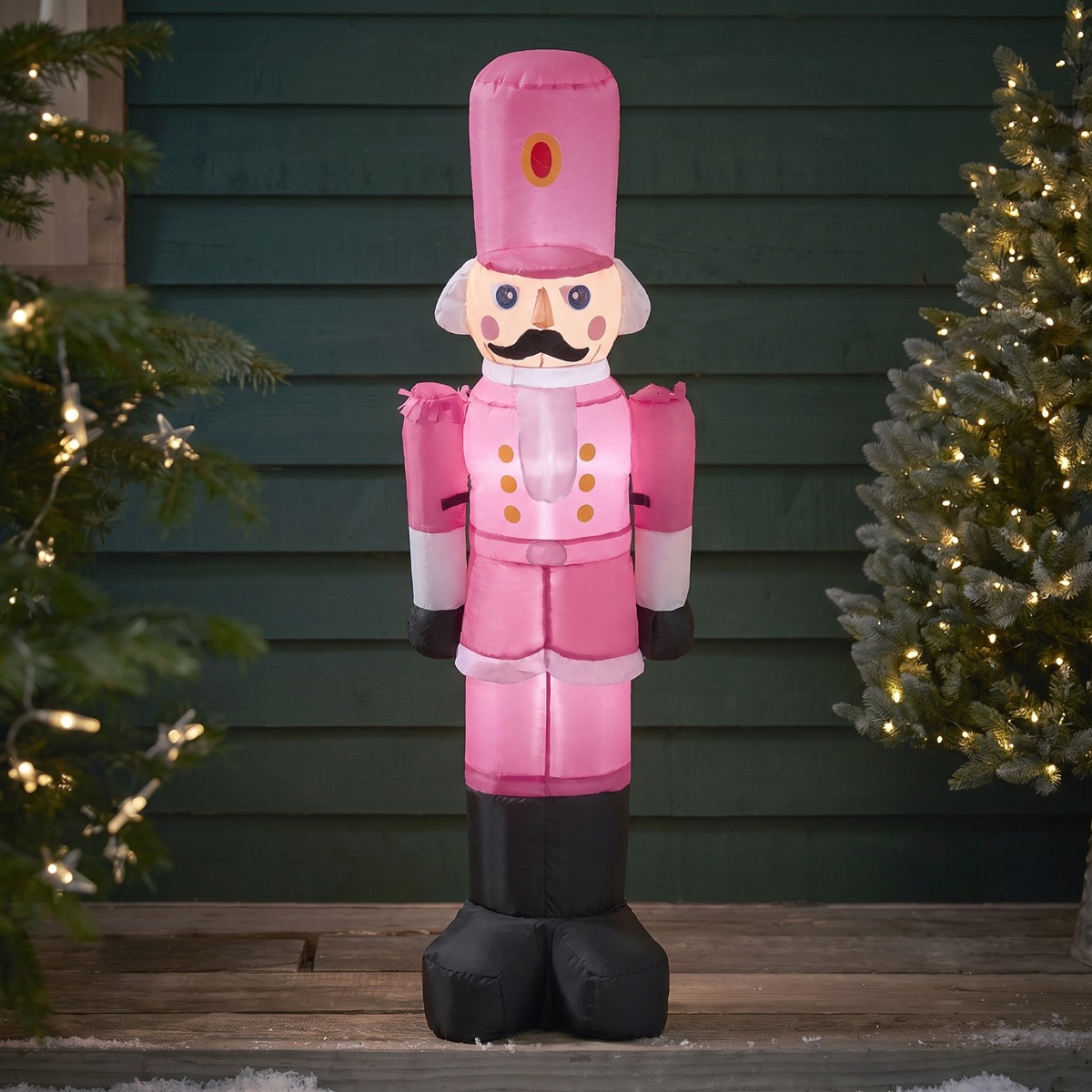 OHS Indoor/Outdoor Inflatable Nutcracker Decoration - Hot Pink>