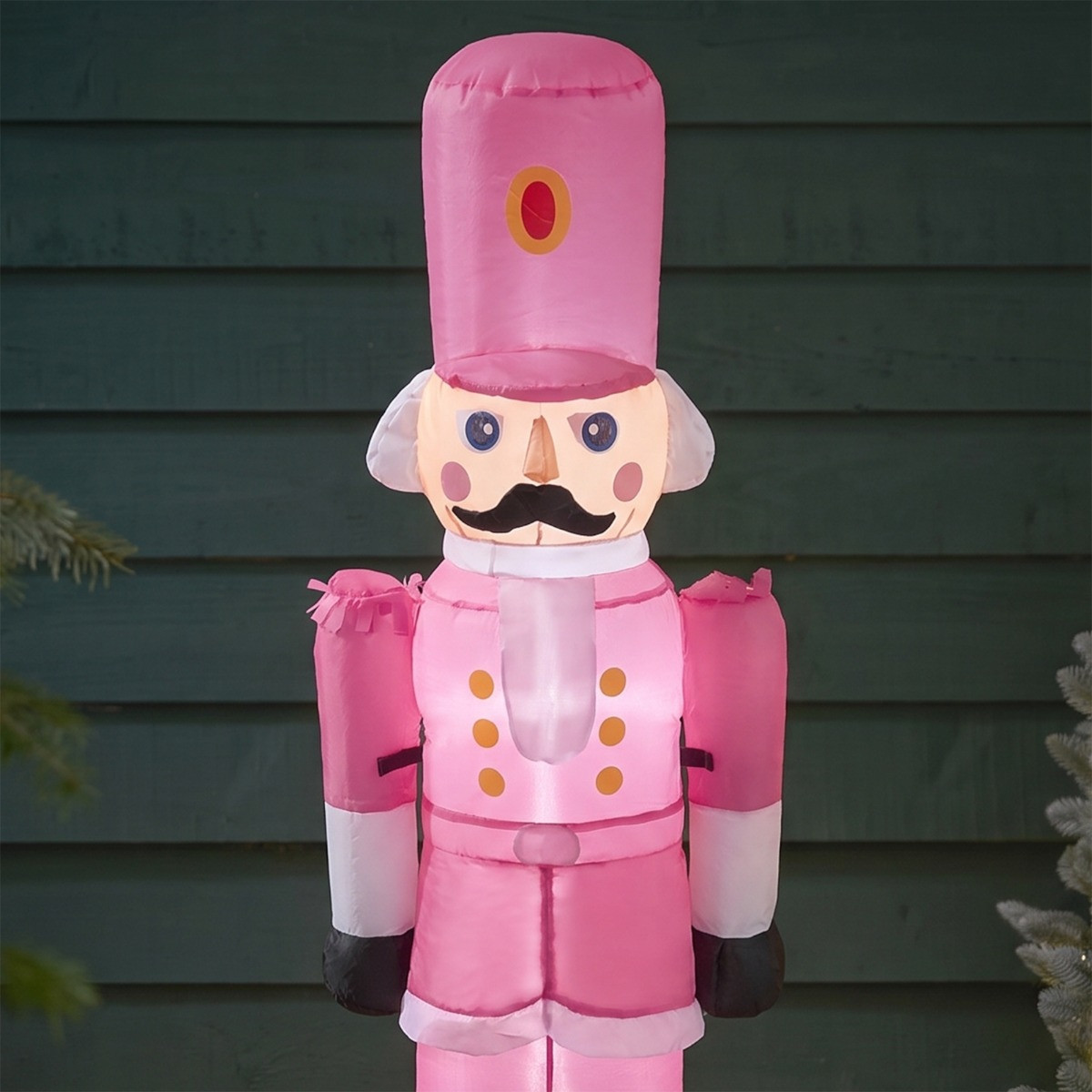 OHS Indoor/Outdoor Inflatable Nutcracker Decoration - Hot Pink>