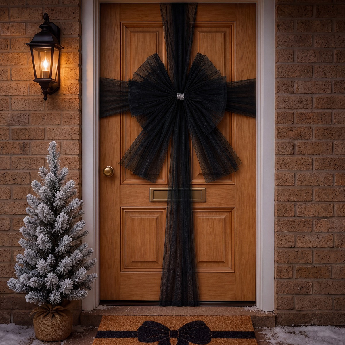 OHS Bow Door Decoration - Black>