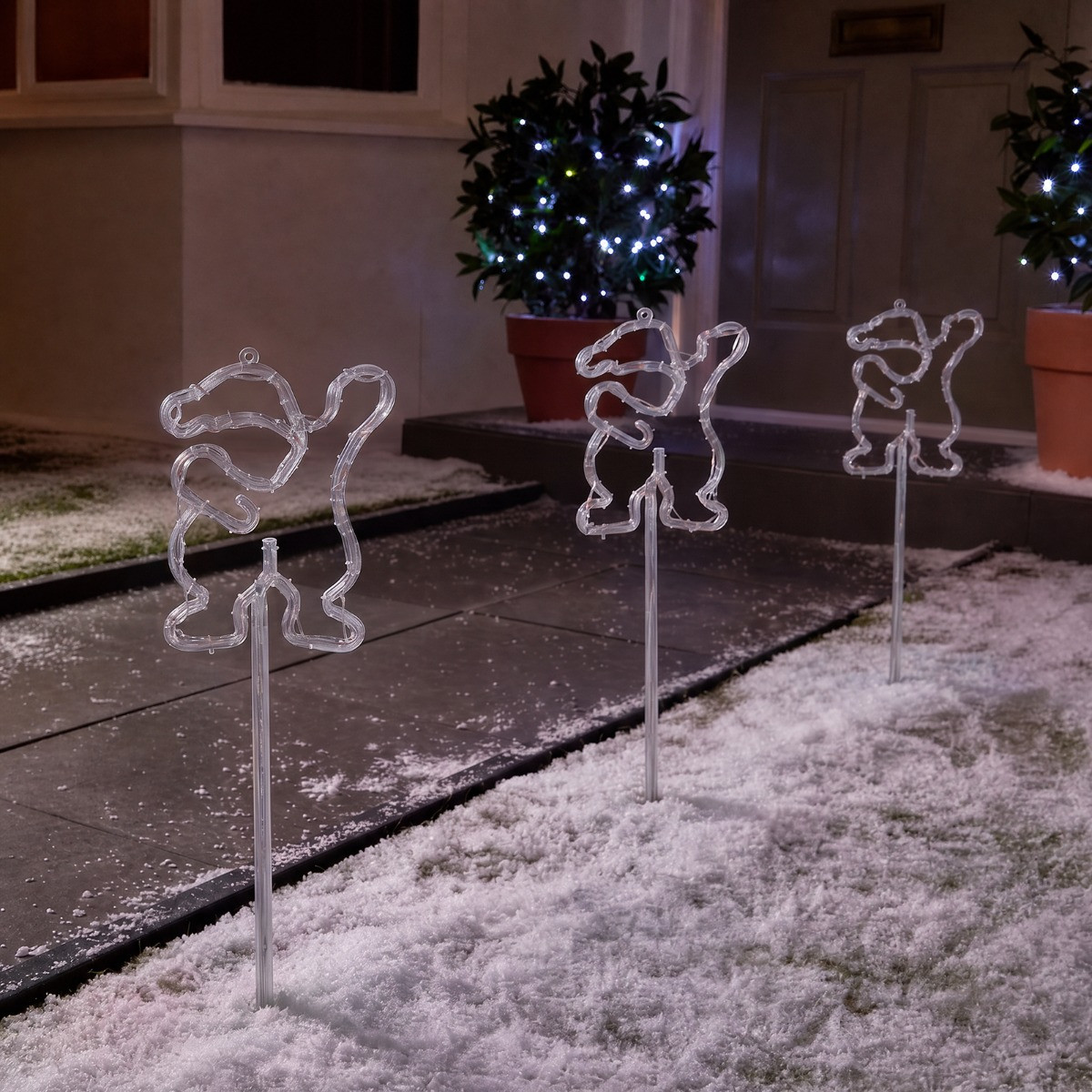 OHS 3 Pack Santa Stake Lights - Multi>