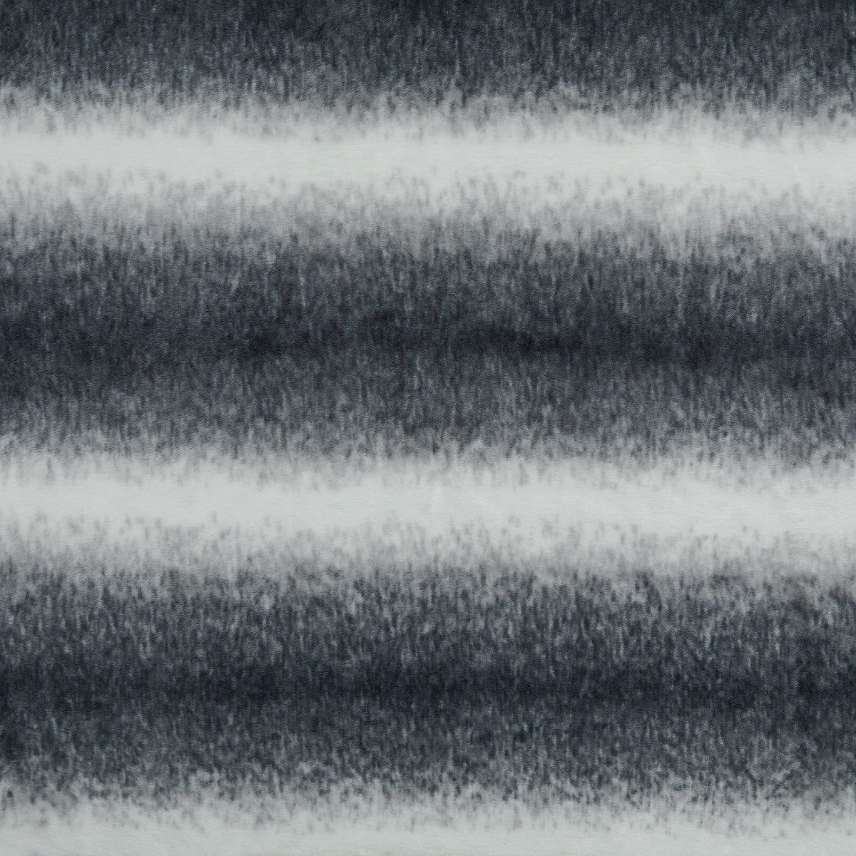 OHS Faux Fur Stripe Throw - Grey>