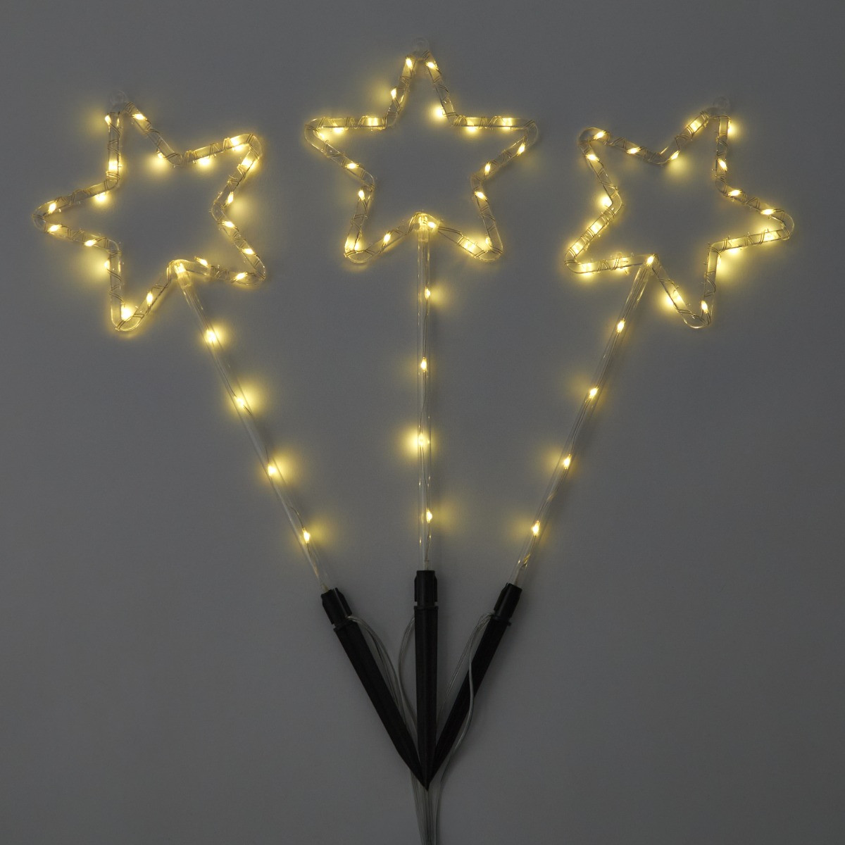 OHS 3 Pack Star Stake Lights - Warm White>