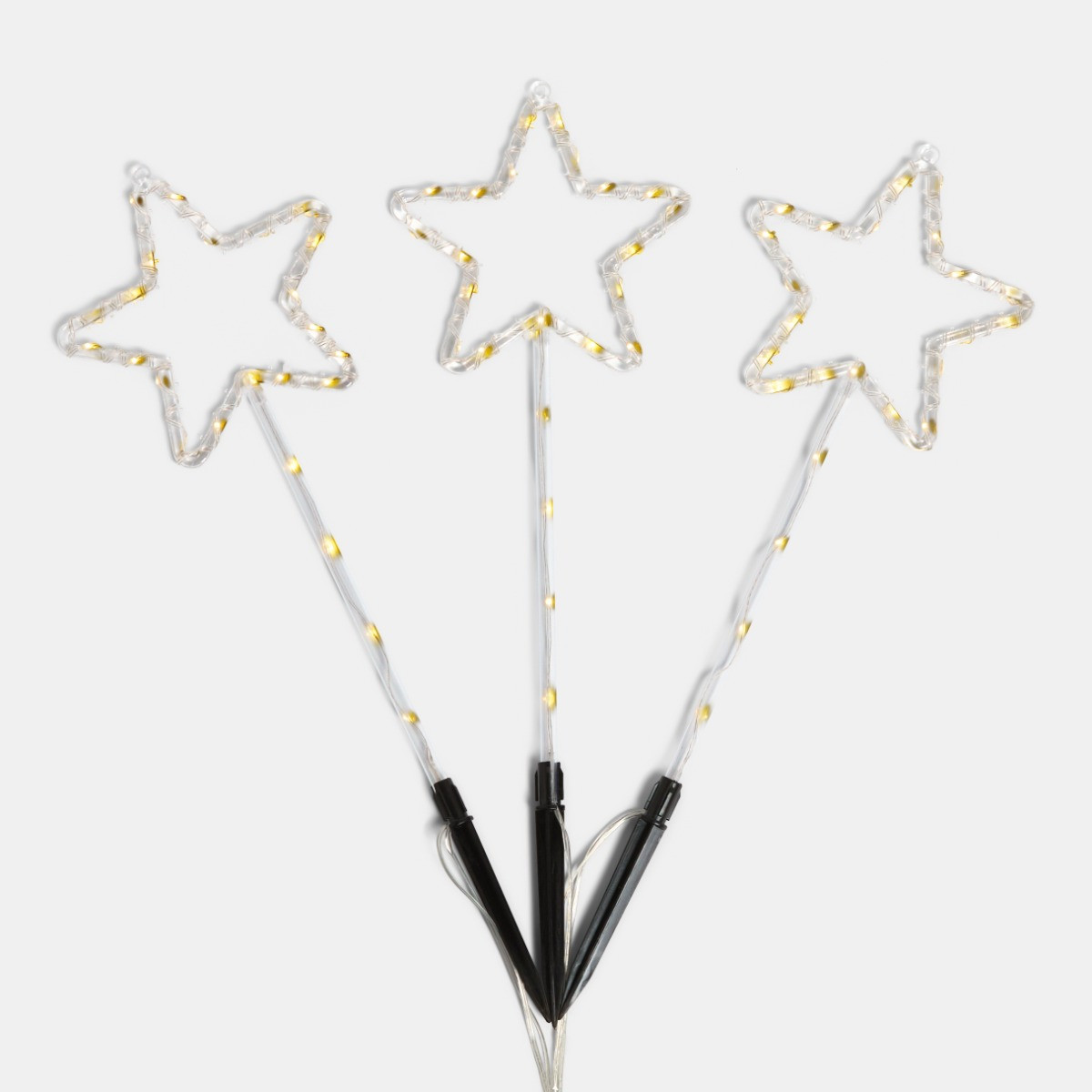 OHS 3 Pack Star Stake Lights - Warm White>