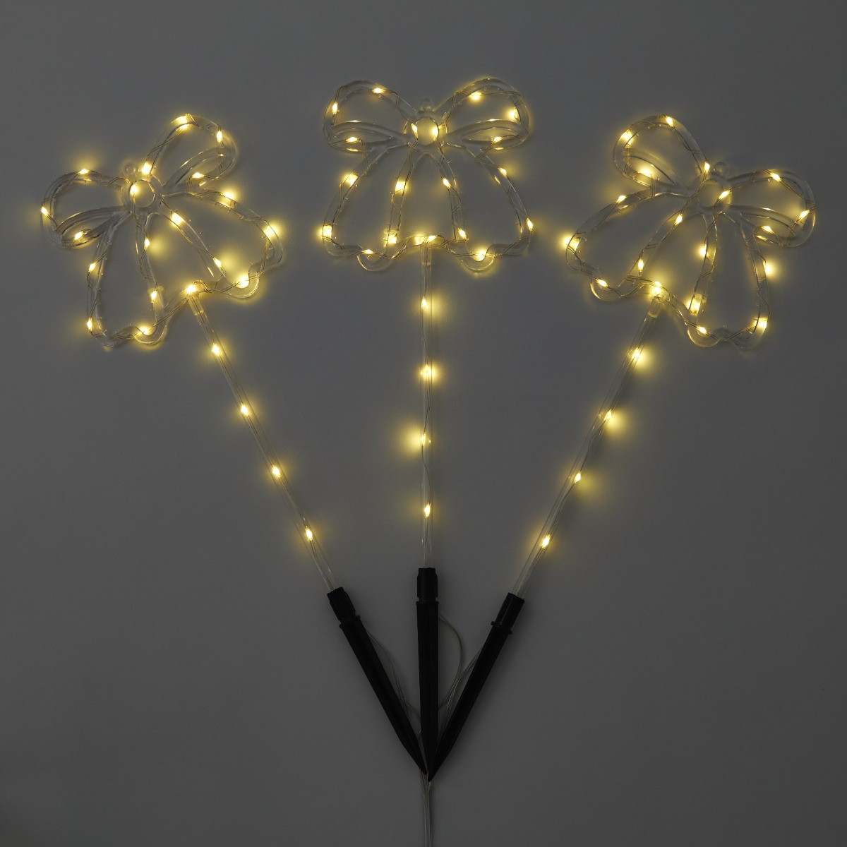 OHS 3 Pack Bow Stake Lights - Warm White>