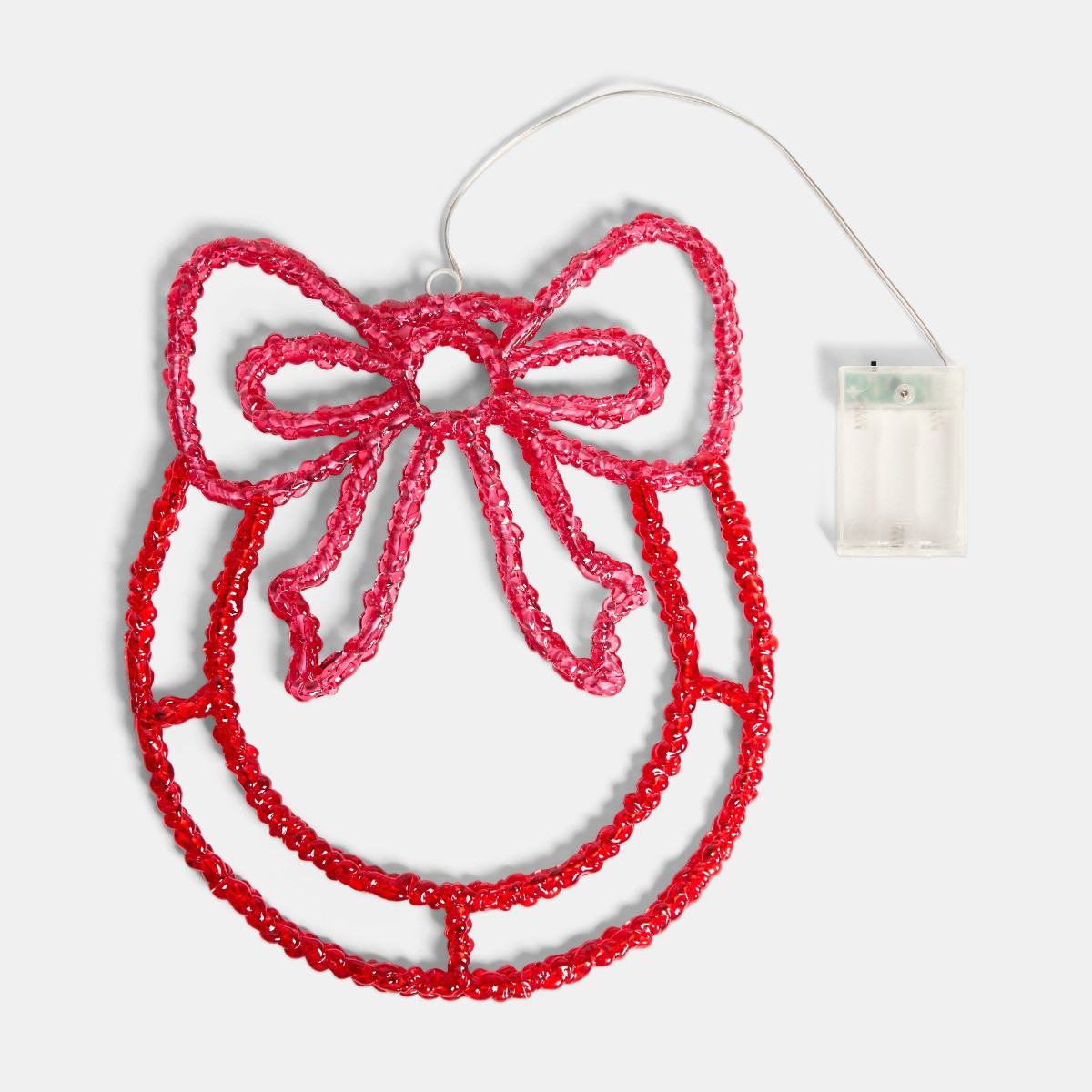 OHS LED Bow Wreath - Hot Pink/Red>