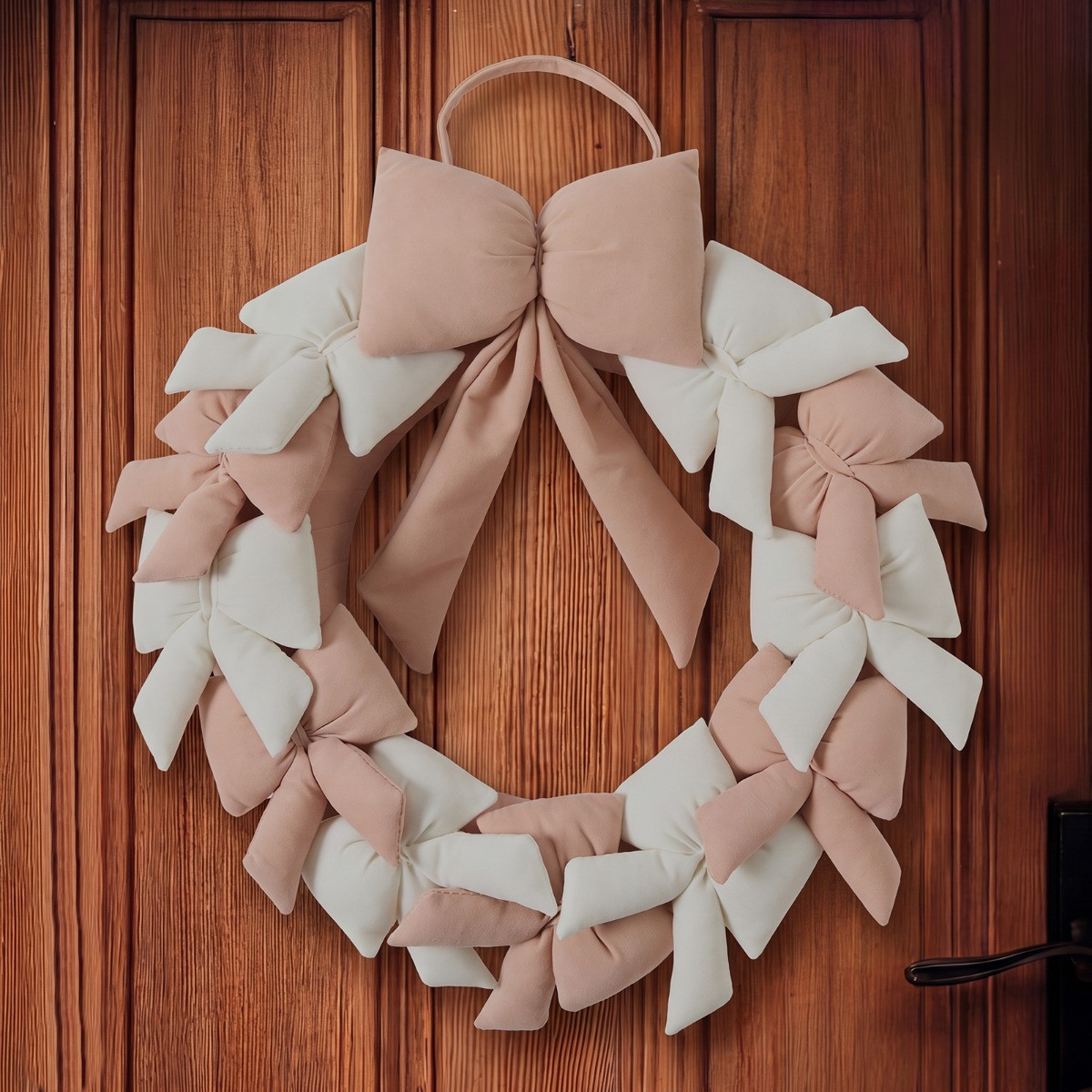 OHS Bow Wreath - Cream/Natural>