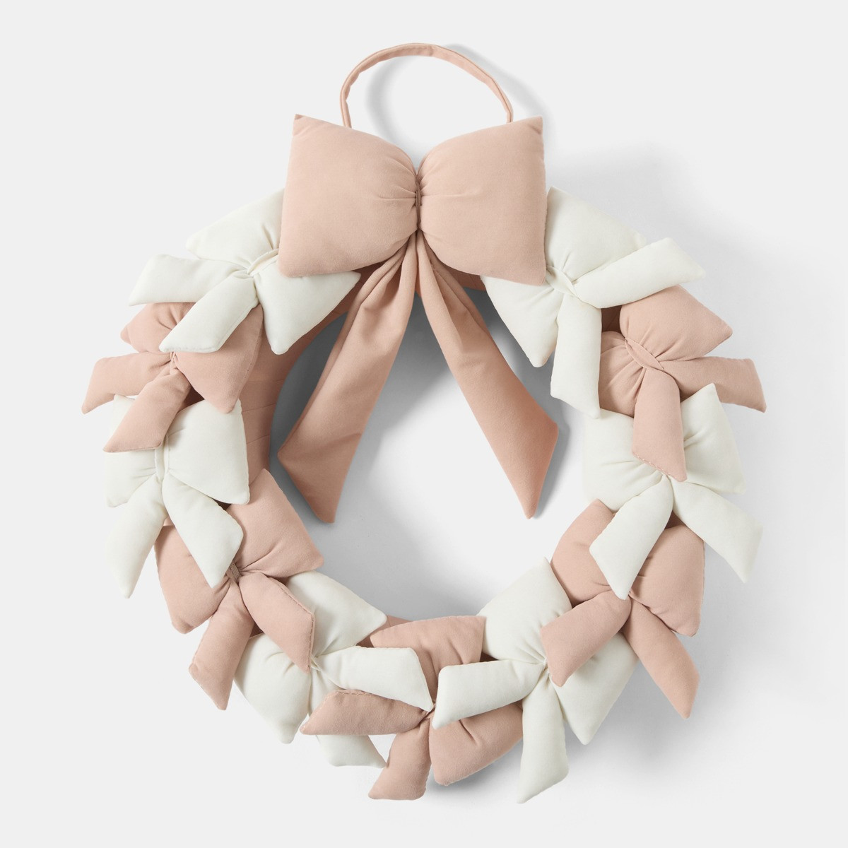 OHS Bow Wreath - Cream/Natural>