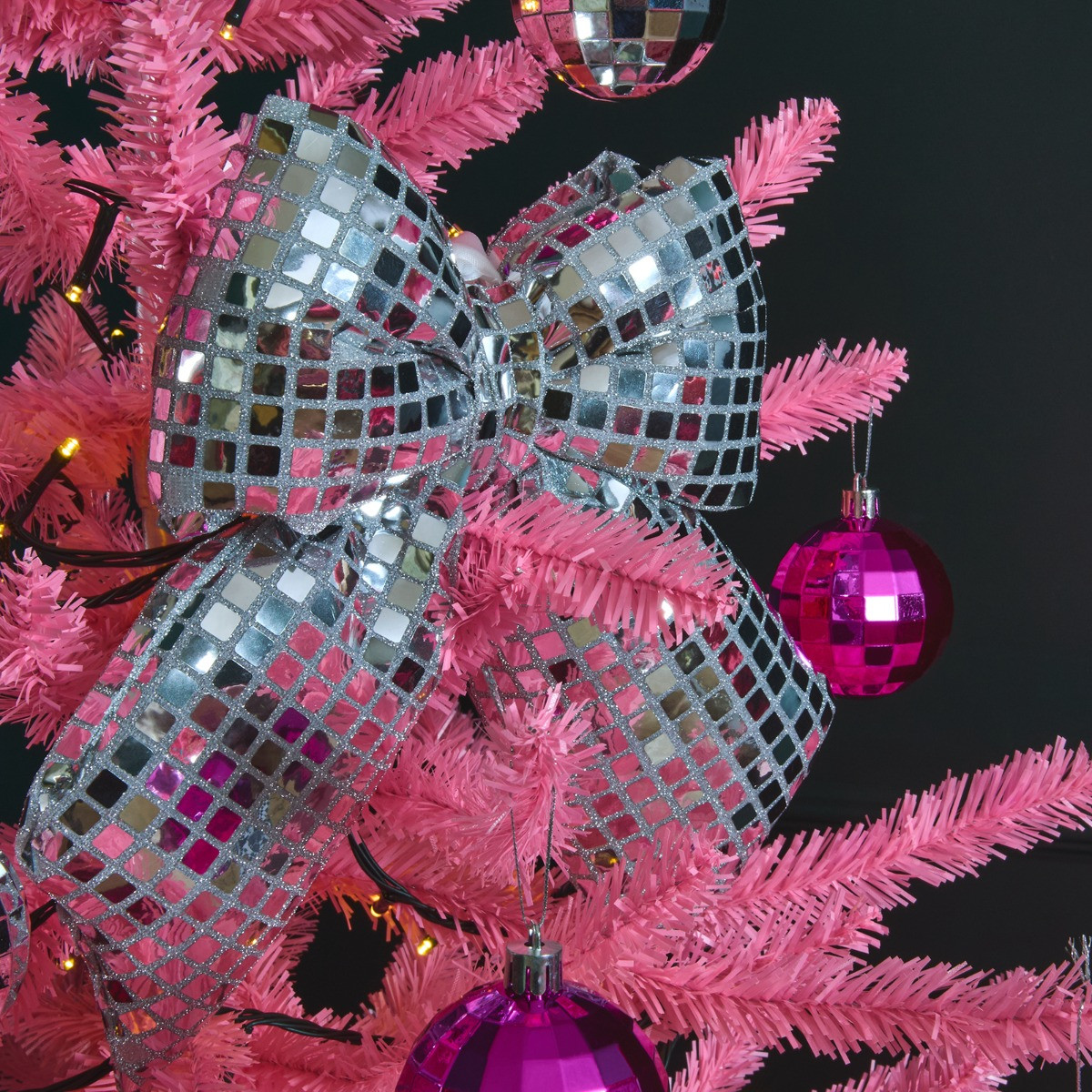 OHS 4 Pack Disco Ball Bow Set - Silver>