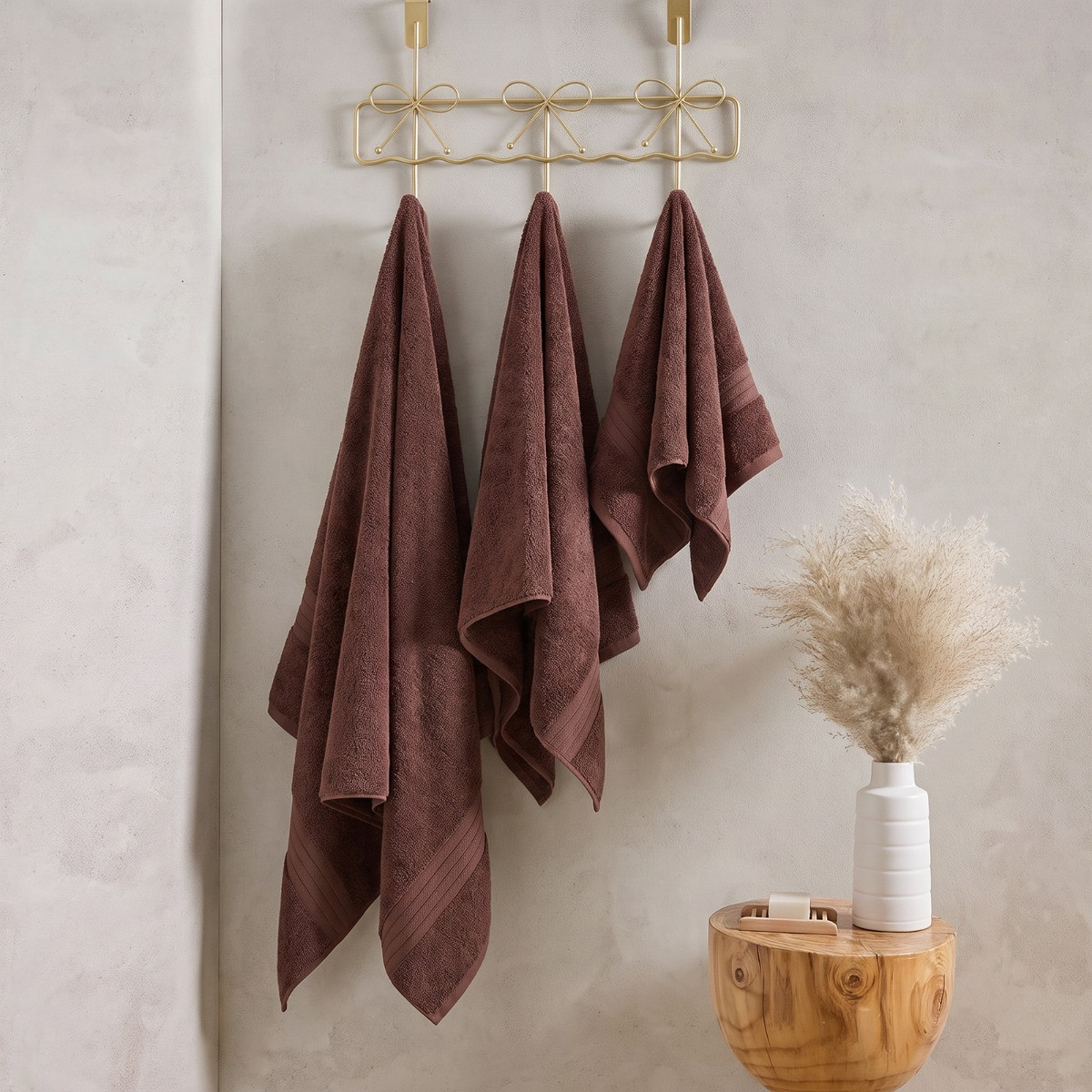 OHS 100% Cotton Towel - Chocolate>
