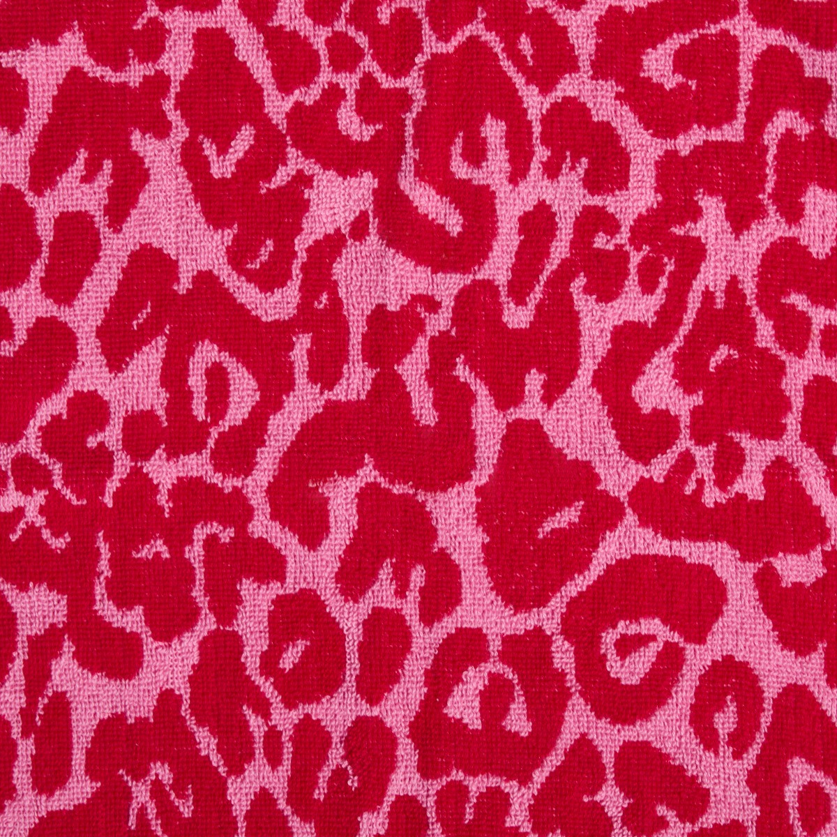 OHS 100% Cotton Jacquard Leopard Towel - Pink>