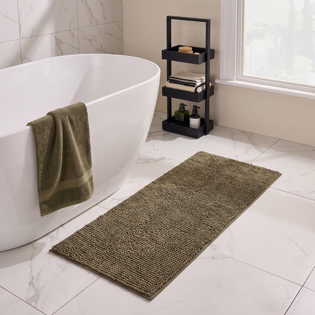 OHS Runner Noodle Bath Mat - Woodland Green>