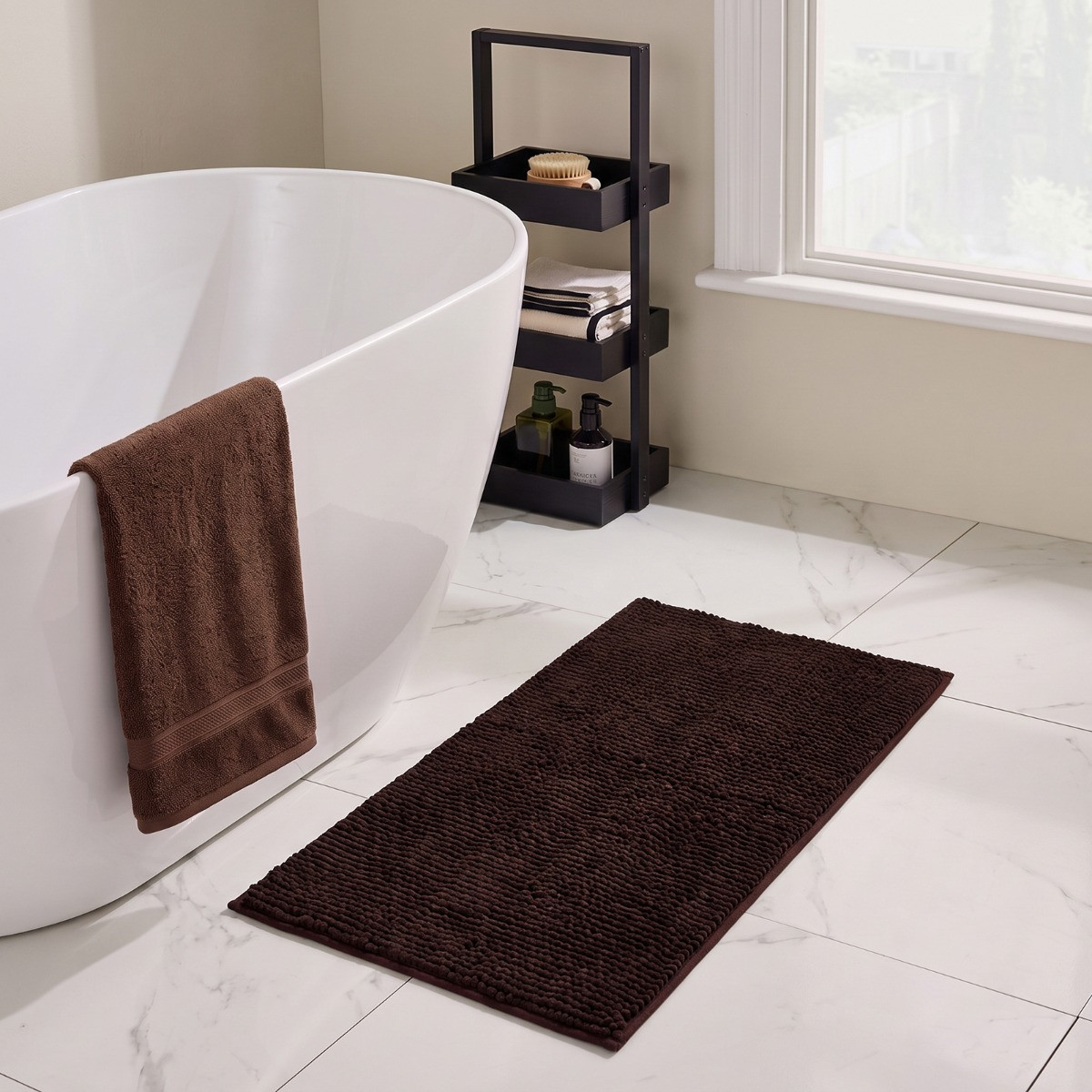 OHS Noodle Bath Mat - Chocolate>