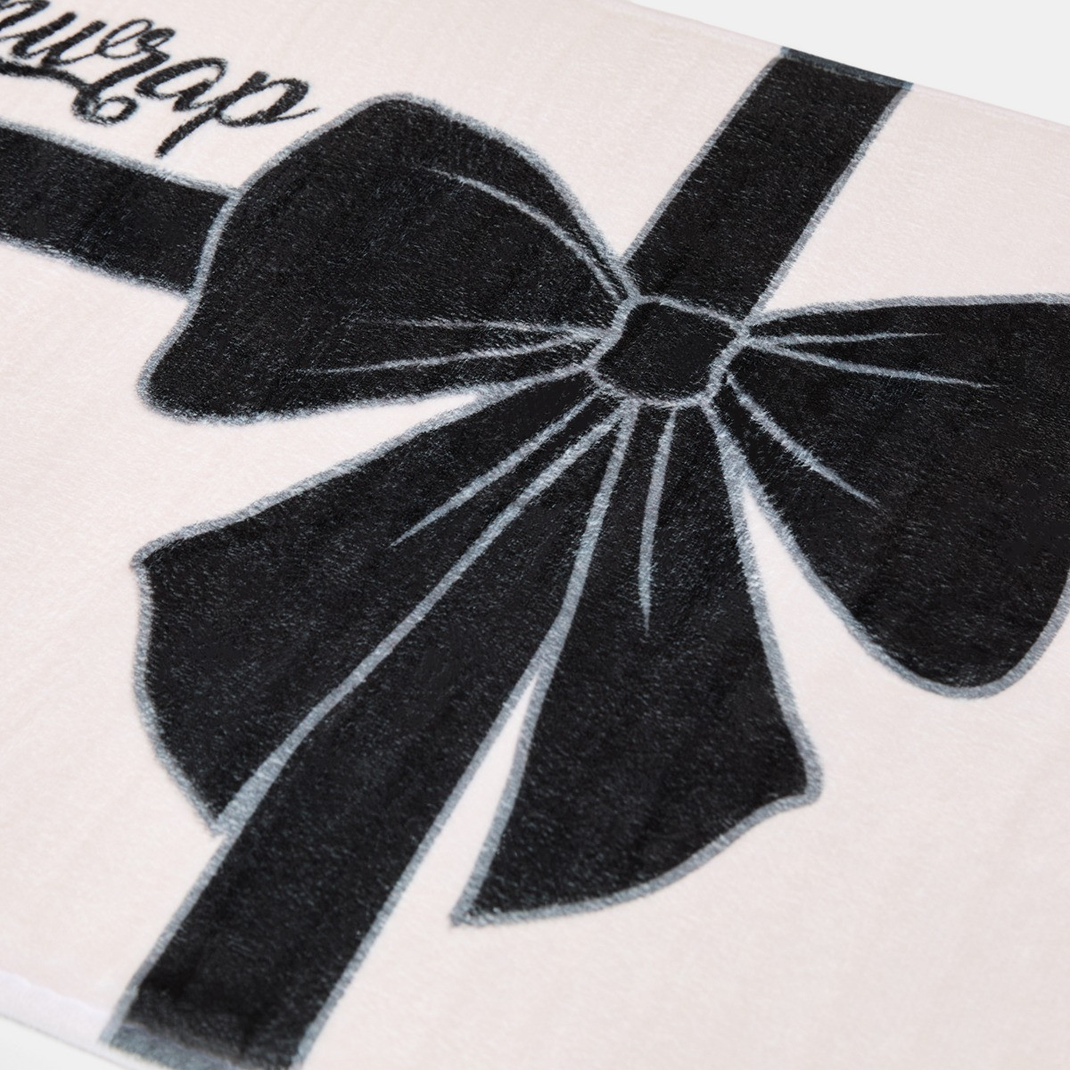 OHS Unwrap Me Slogan Bath Mat - Monochrome>