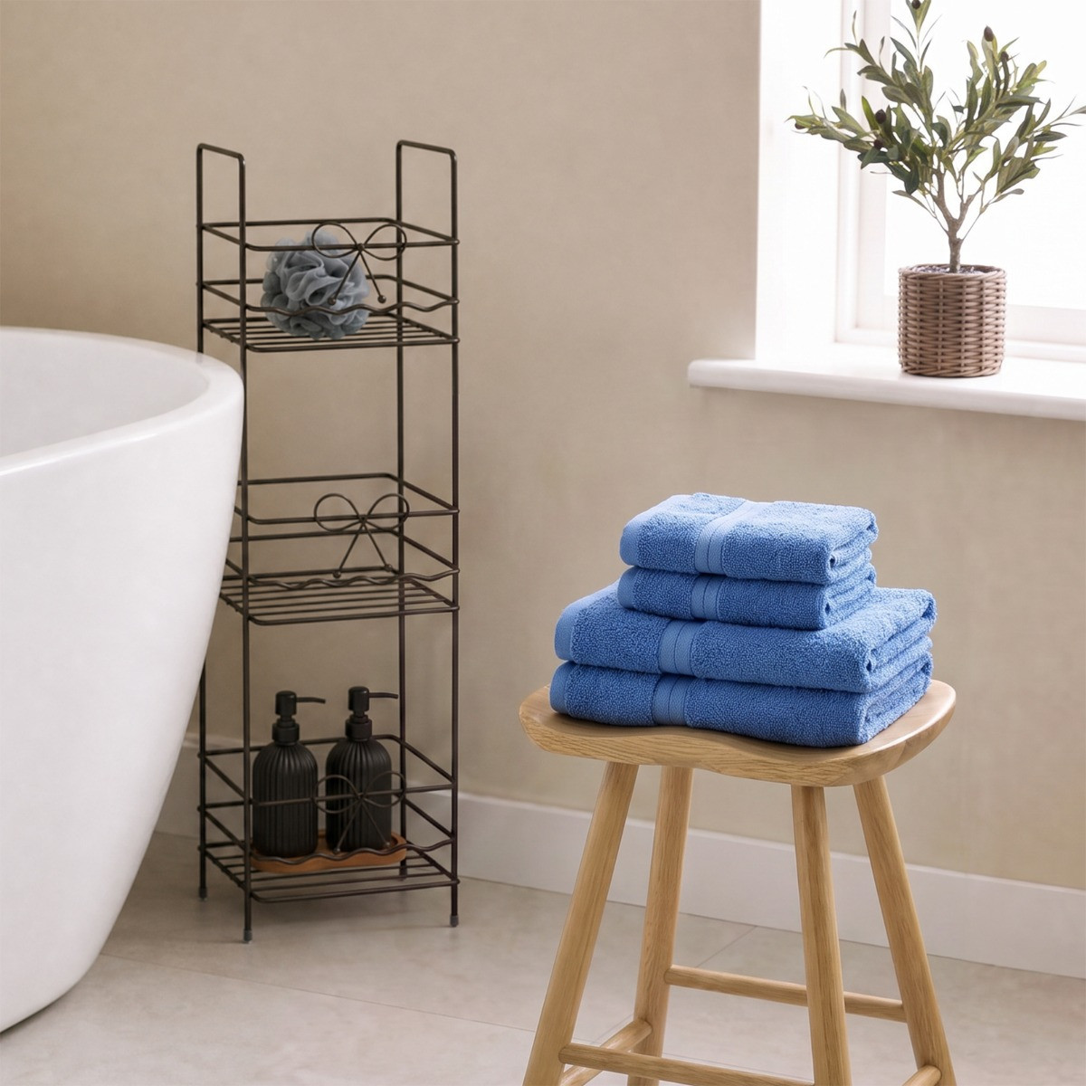 OHS 100% Cotton Towel - Mid Blue>