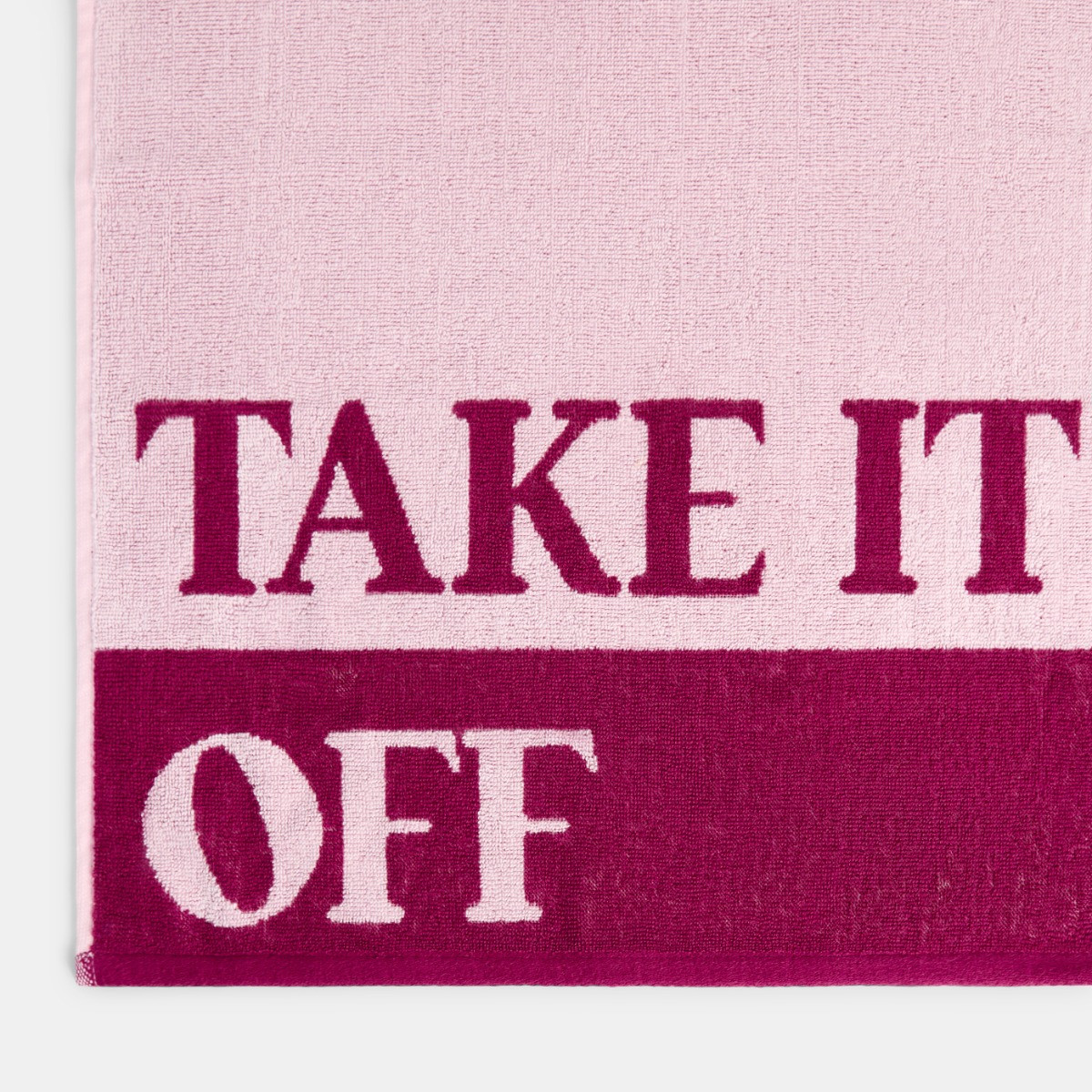 OHS 100% Cotton Take it Off Slogan Hand Towel, Pink/Burgundy - 1PC>