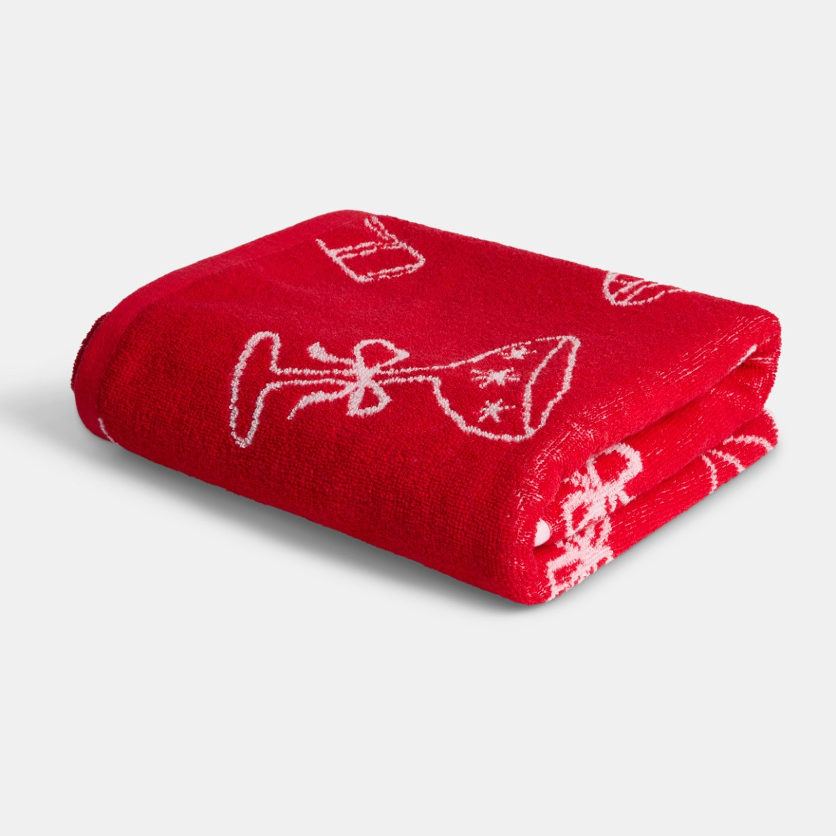 OHS 100% Cotton Illustrated Towel - Burgundy/Pink>