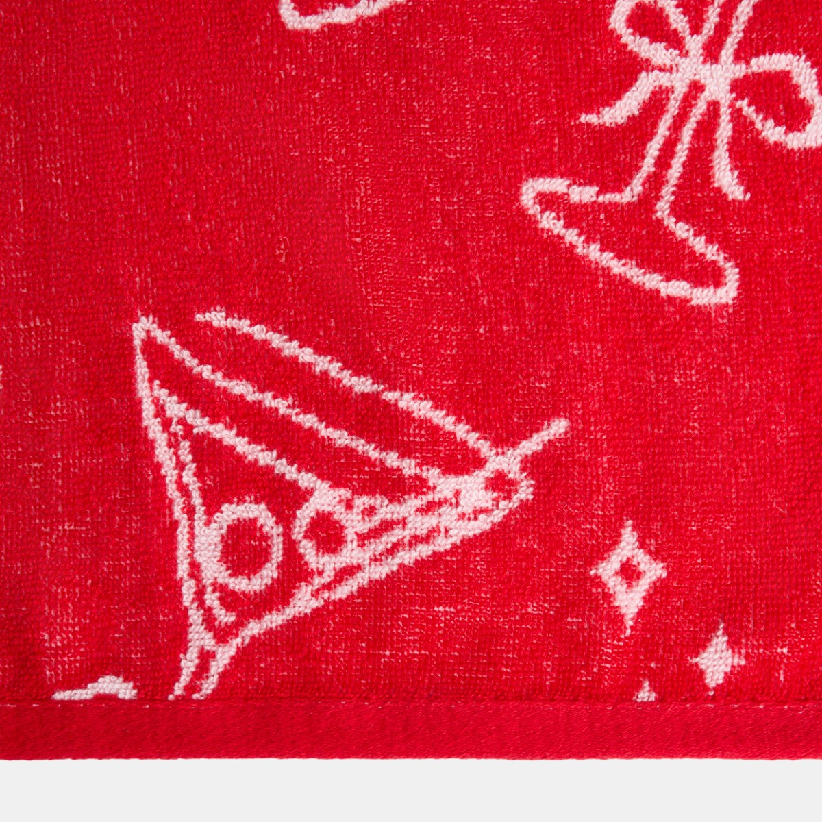 OHS 100% Cotton Illustrated Towel - Burgundy/Pink>