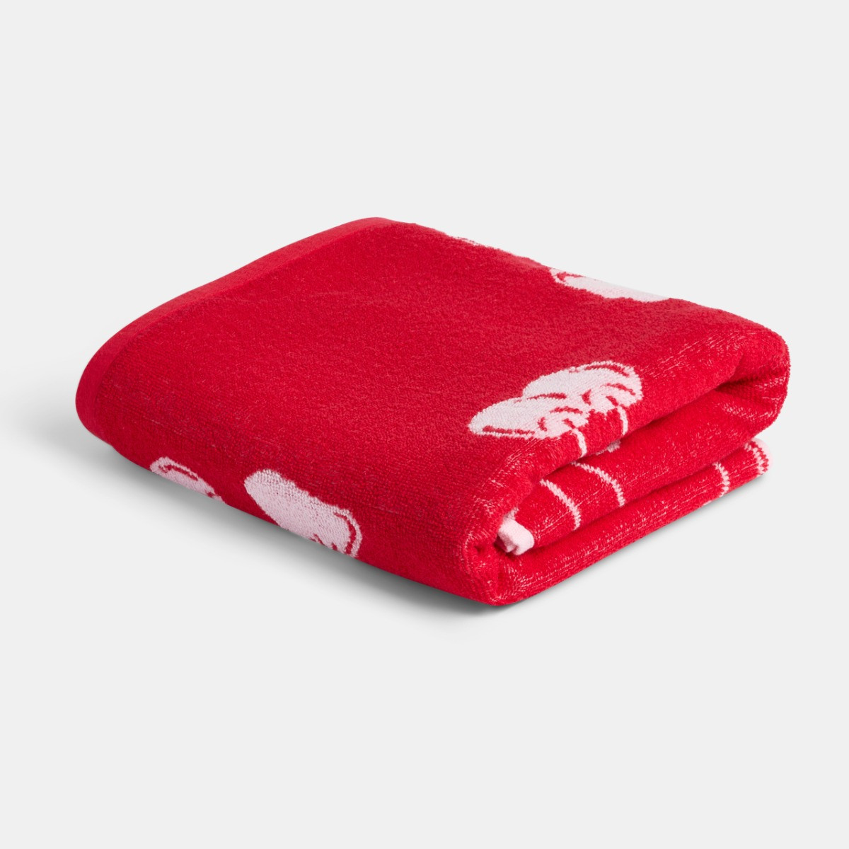 OHS 100% Cotton Cherry Print Towel - Pink/Red>
