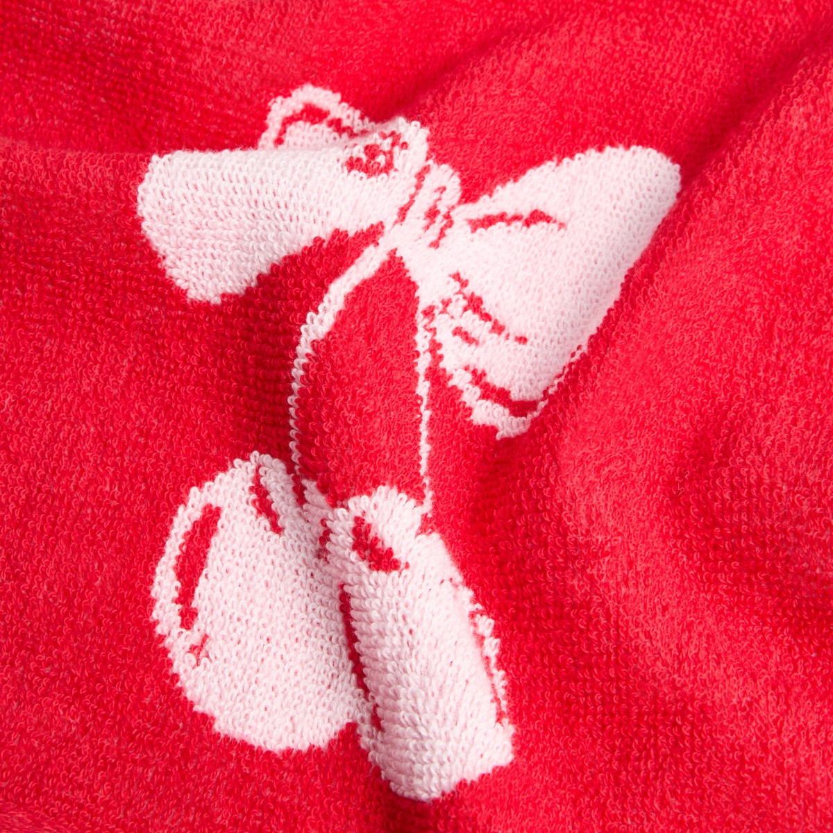 OHS 100% Cotton Cherry Print Towel - Pink/Red>