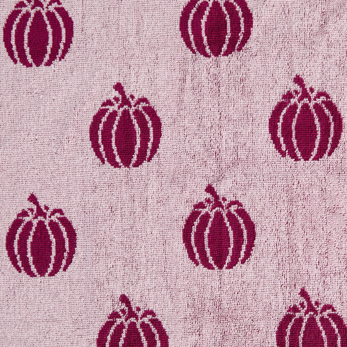 OHS 100% Cotton Tufted Pumpkin Jacquard Towel - Burgundy>