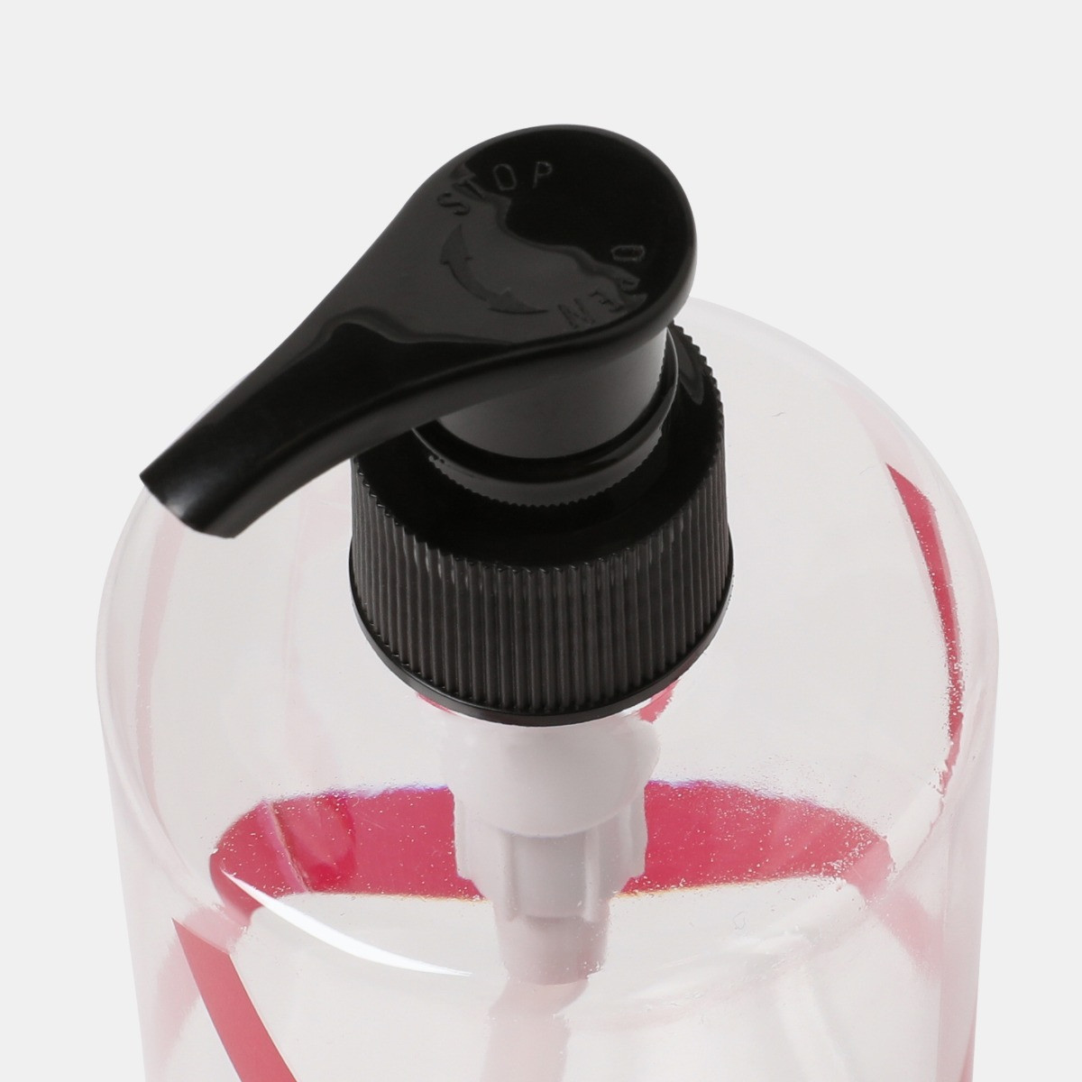 OHS Bow Wrapped Dispenser Bottles, Clear/Hot Pink - 3 Pack>