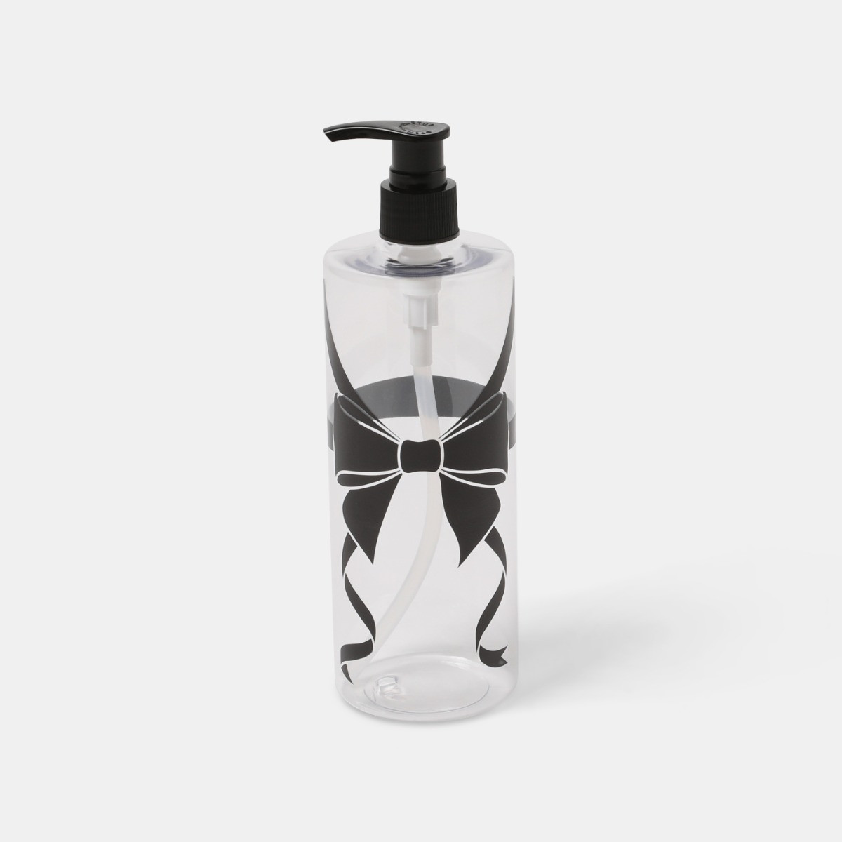 OHS Bow Wrapped Dispenser Bottles, Clear/Black - 3 Pack>