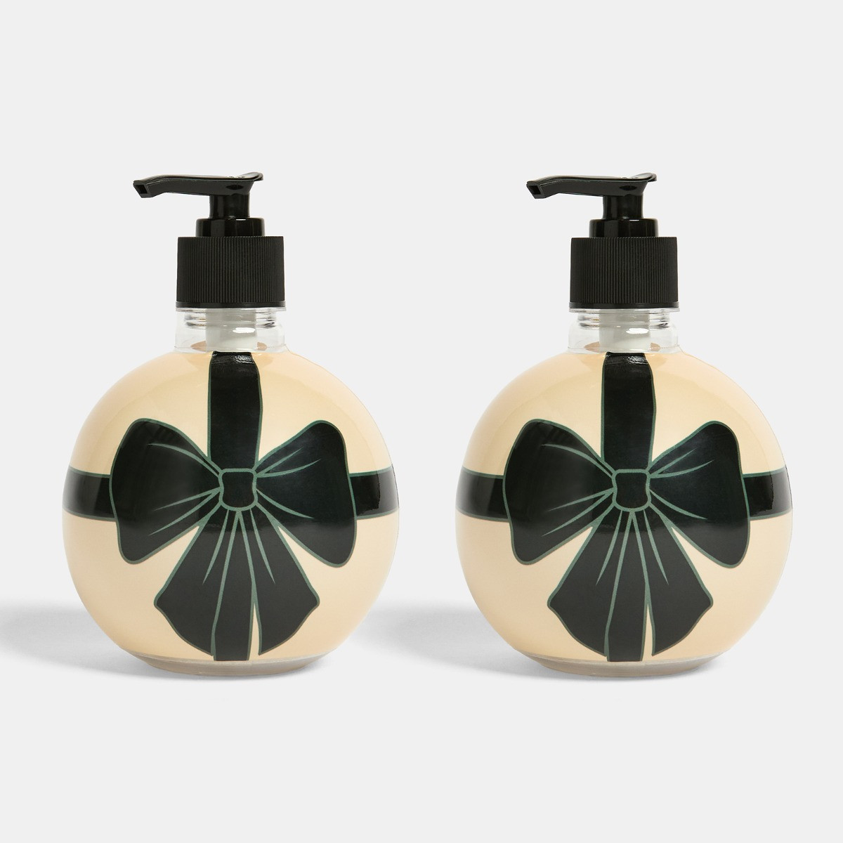 OHS 2 Pack Bow Bauble Soap Dispensers - Monochrome>