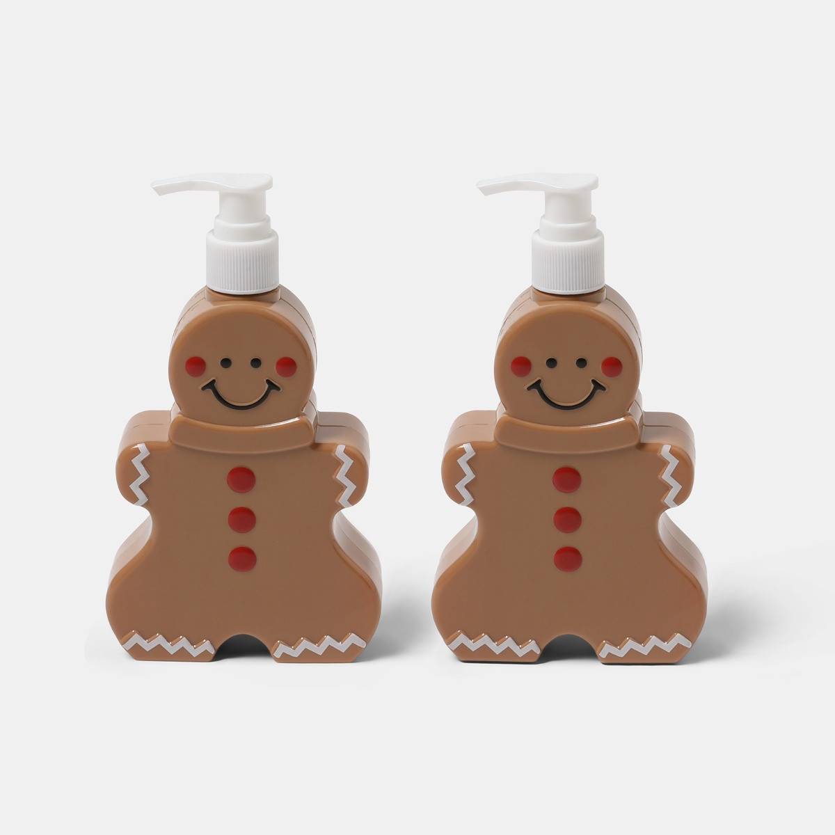 OHS 2 Pack Gingerbread Soap Dispensers - Brown>