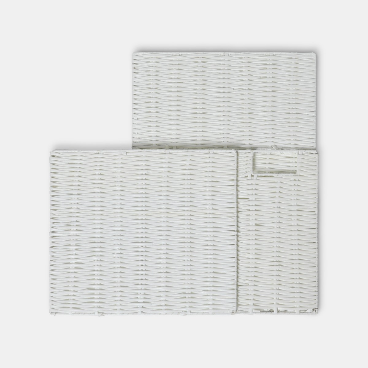 OHS Woven Foldable Bathroom Storage Box - Cream>