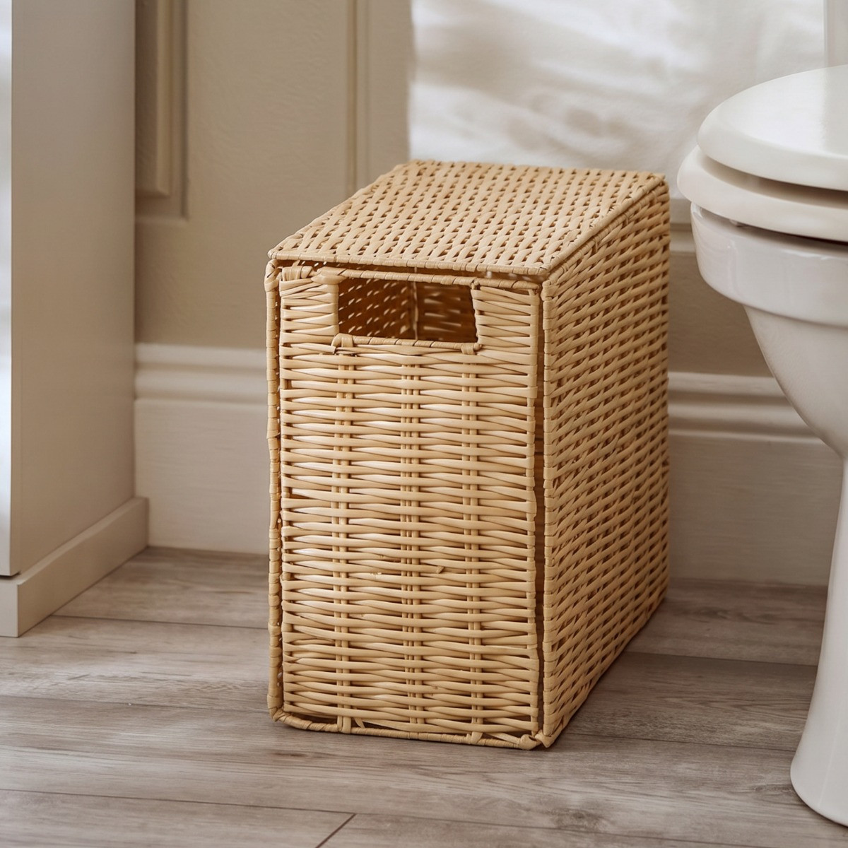 OHS Woven Foldable Bathroom Storage Box - Natural>