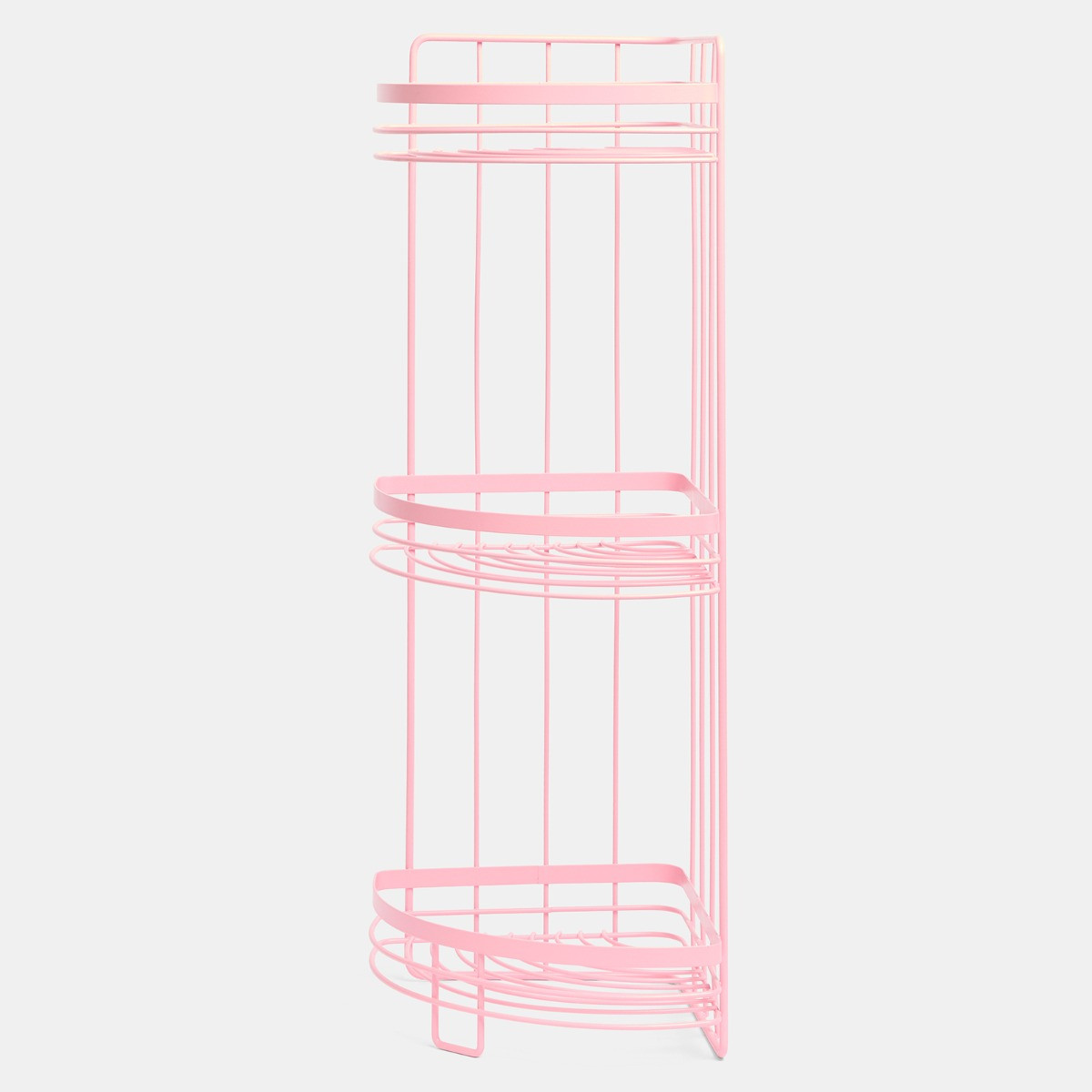 OHS Wire Corner 3-Tier Bathroom Caddy - Pink>