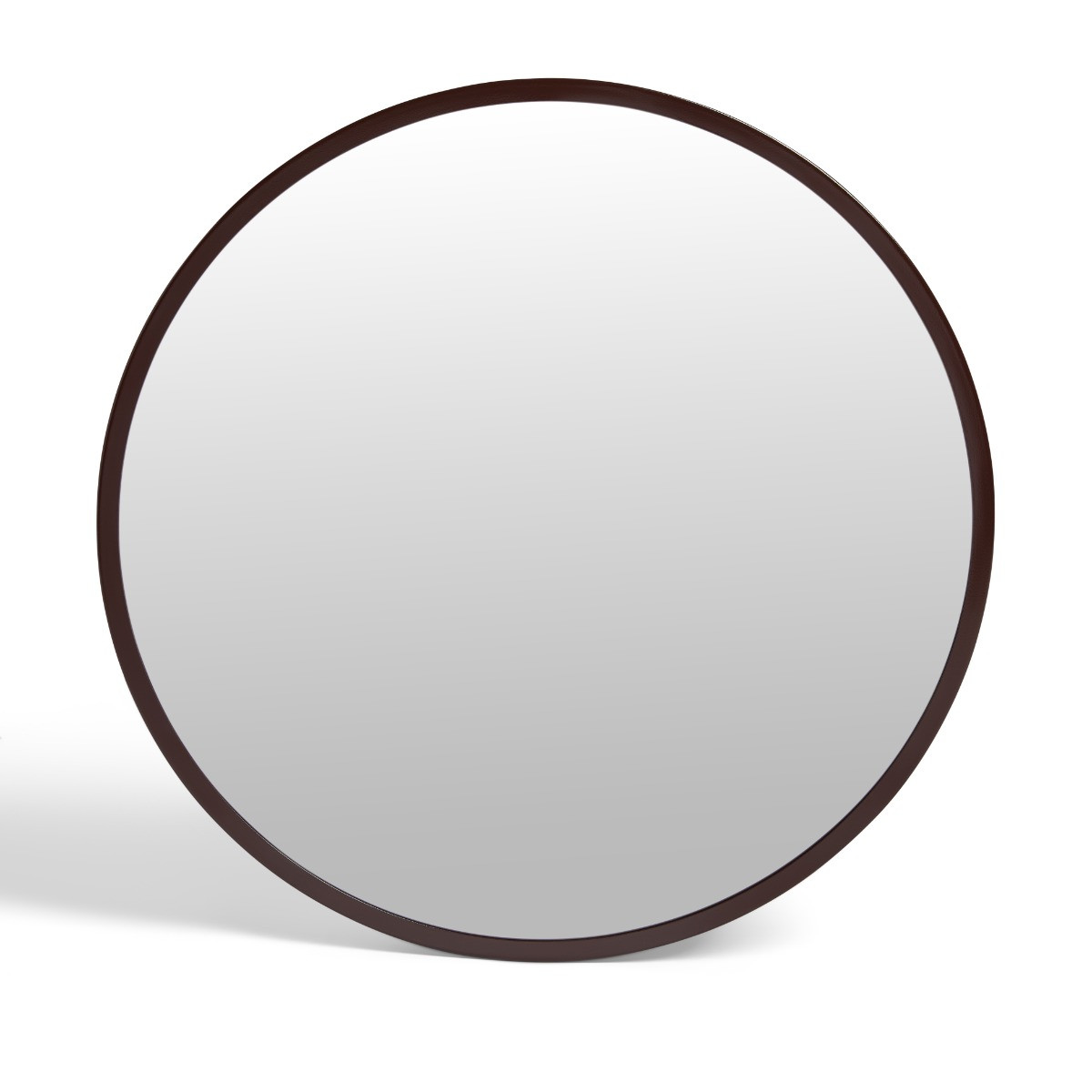 OHS Small Round Wall Mirror - Coffee>