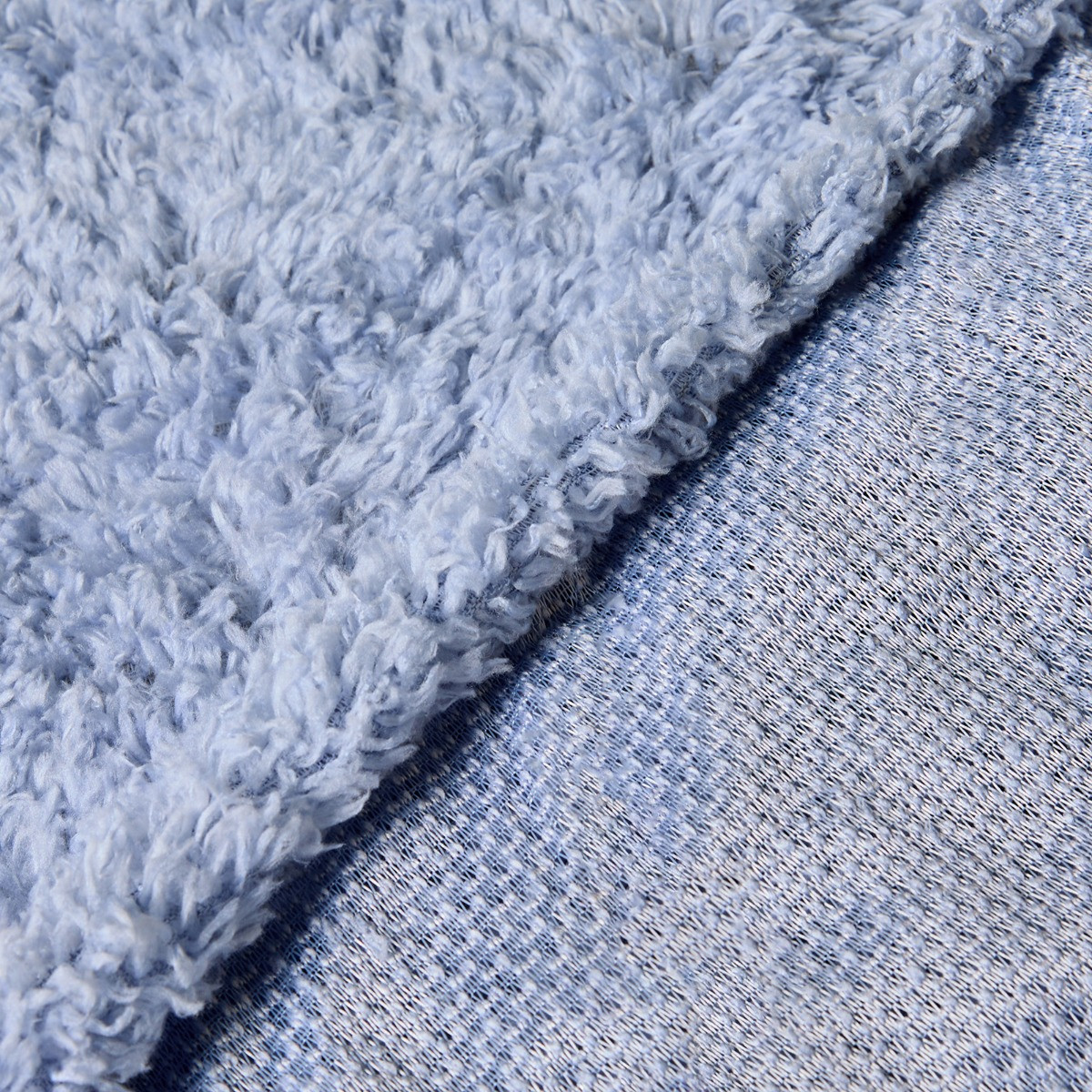 OHS Teddy Fleece Fitted Sheet - Dusky Blue>