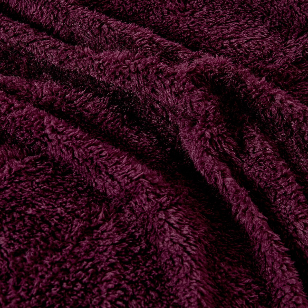OHS Frill Teddy Duvet Set - Plum>