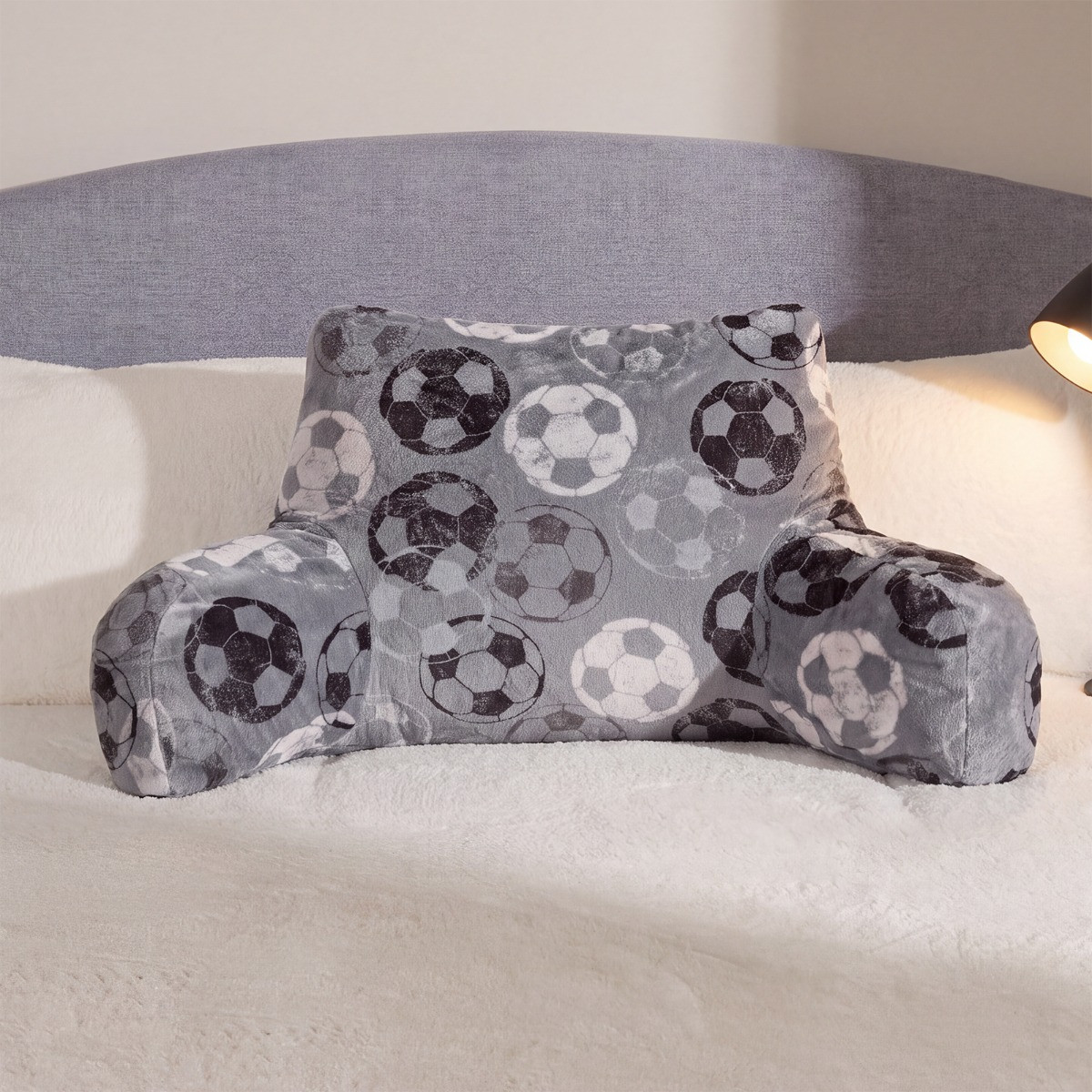 OHS Football Fleece Cuddle Cushion - Charcoal>