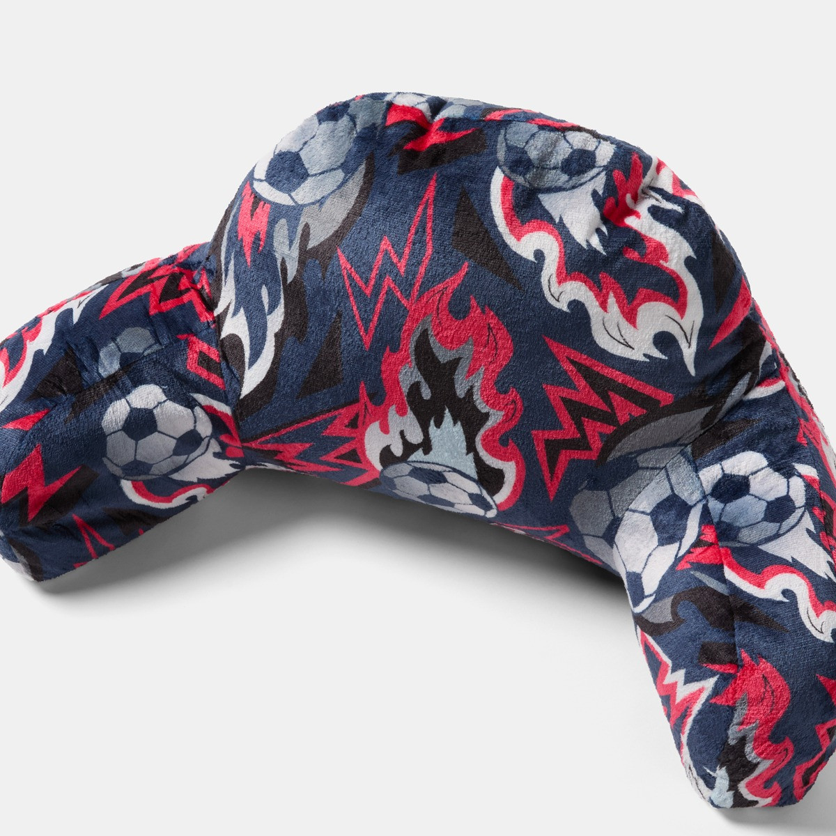 OHS Kids Flaming Football Print Cuddle Cushion - Navy>