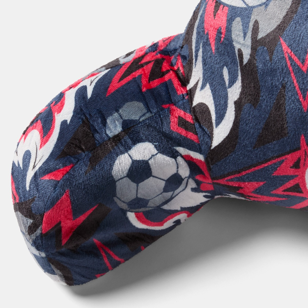 OHS Kids Flaming Football Print Cuddle Cushion - Navy>