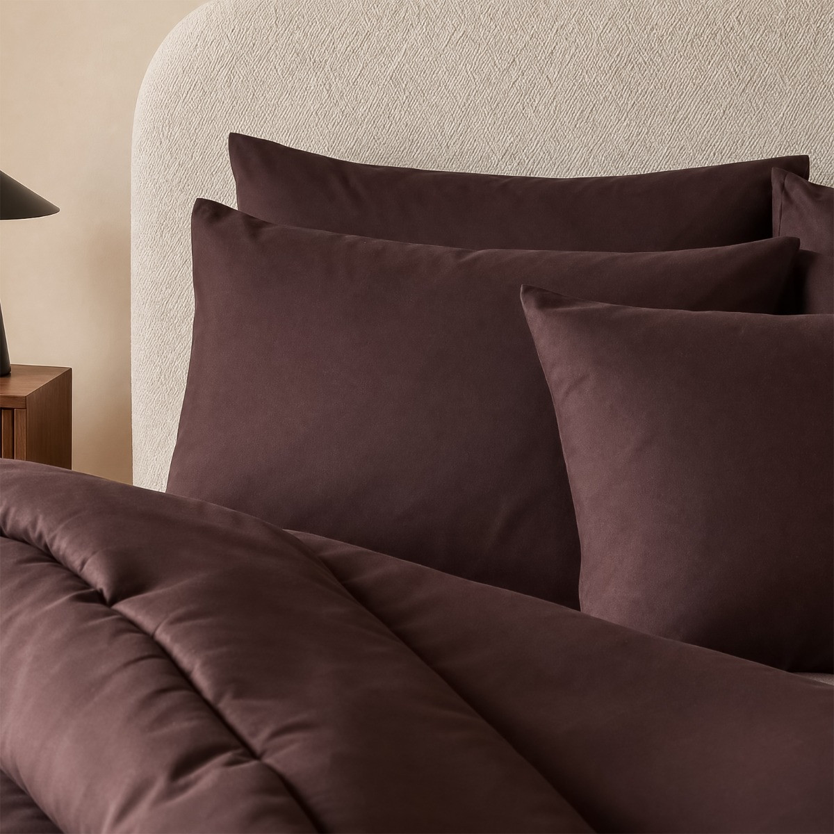 OHS Coverless 10.5 Tog Duvet Set - Coffee>