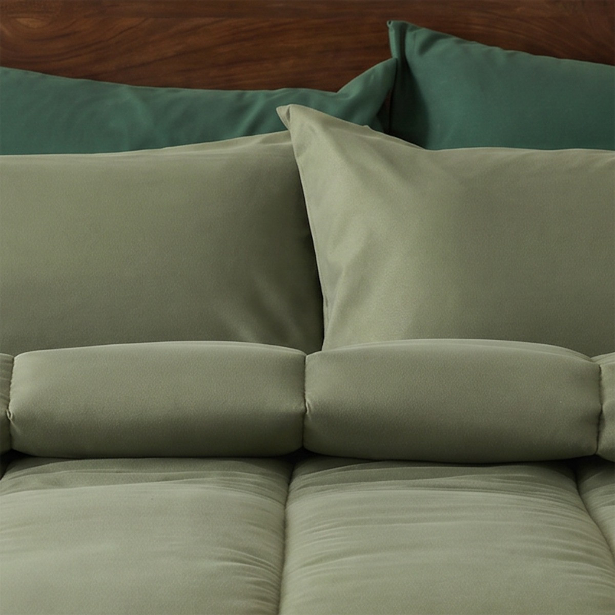 OHS Coverless 10.5 Tog Duvet Set - Woodland Green>