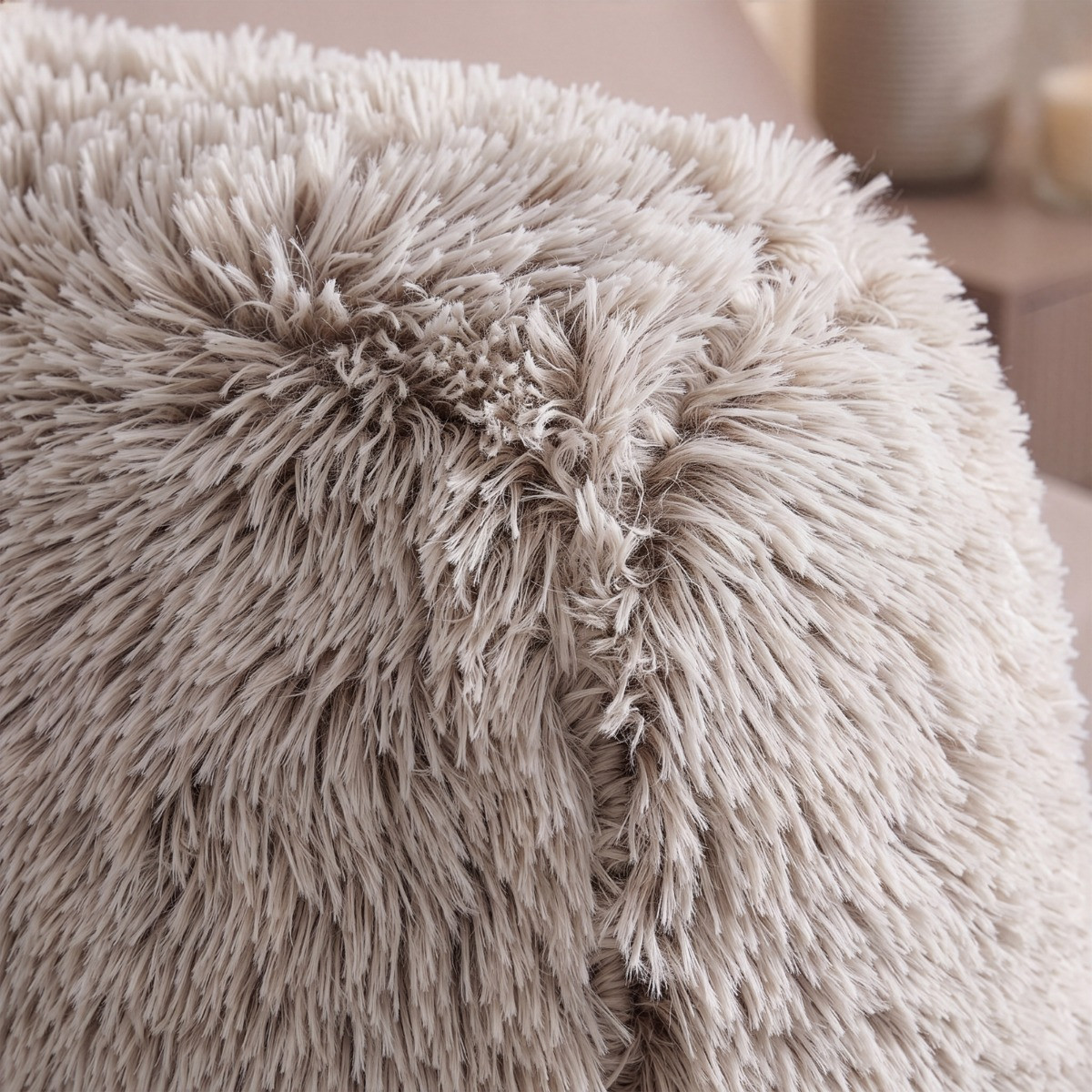 OHS Long Hair Cuddle Cushion - Natural Marl>