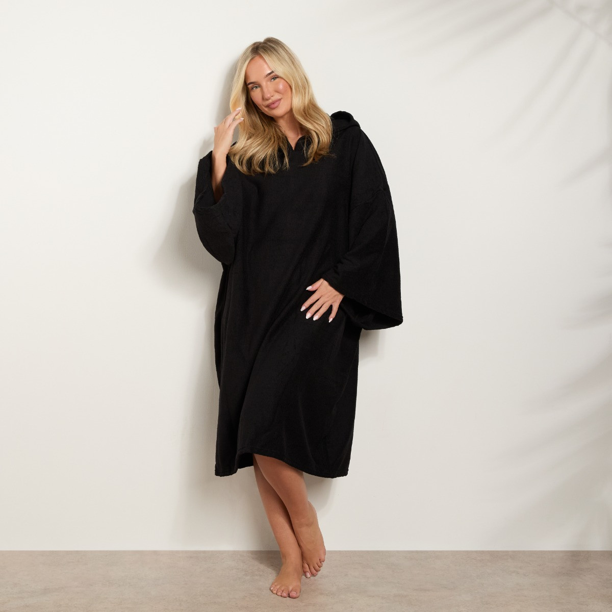 OHS Adult Towel Poncho - Black>