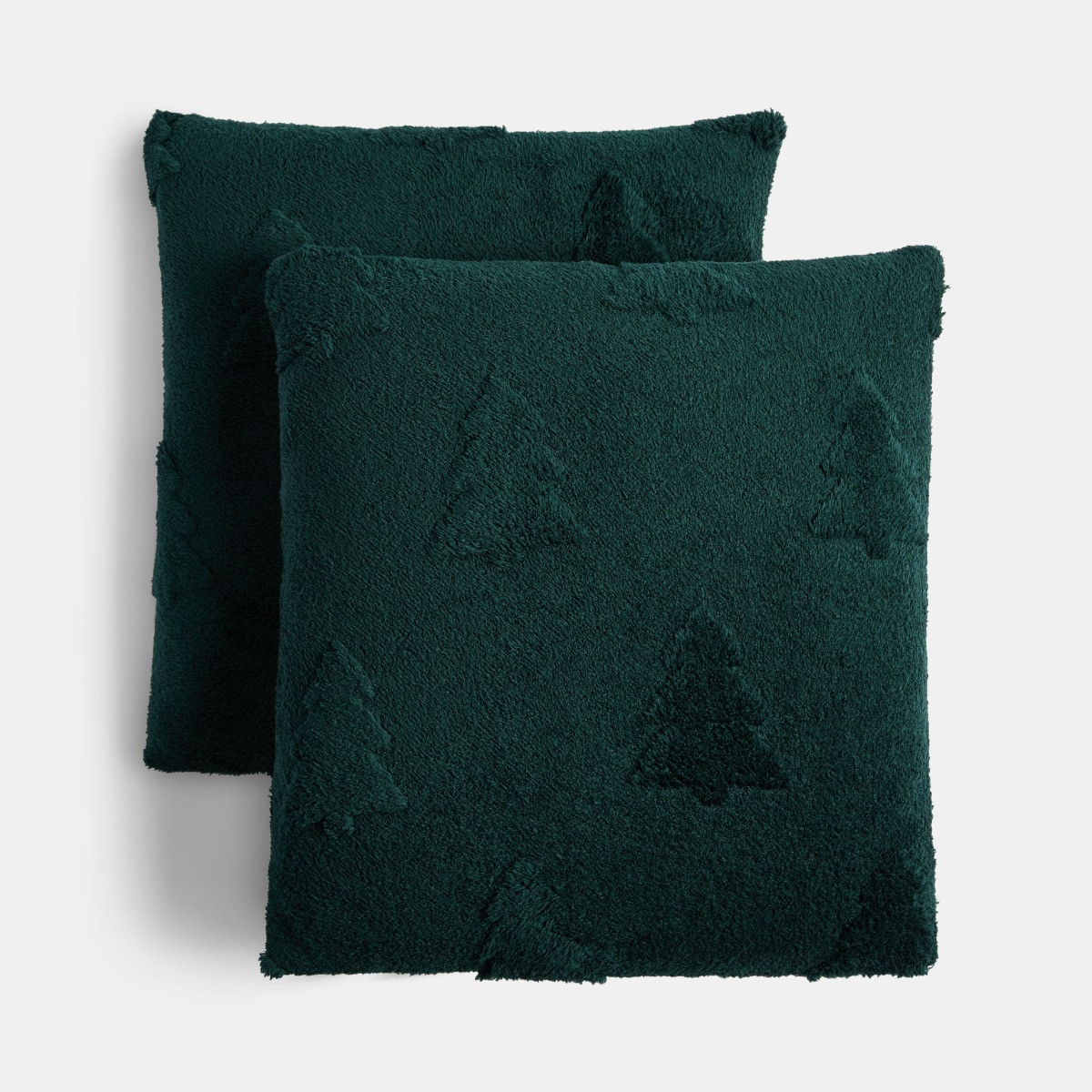 OHS Tufted Winter Tree Cushion Covers - Green>