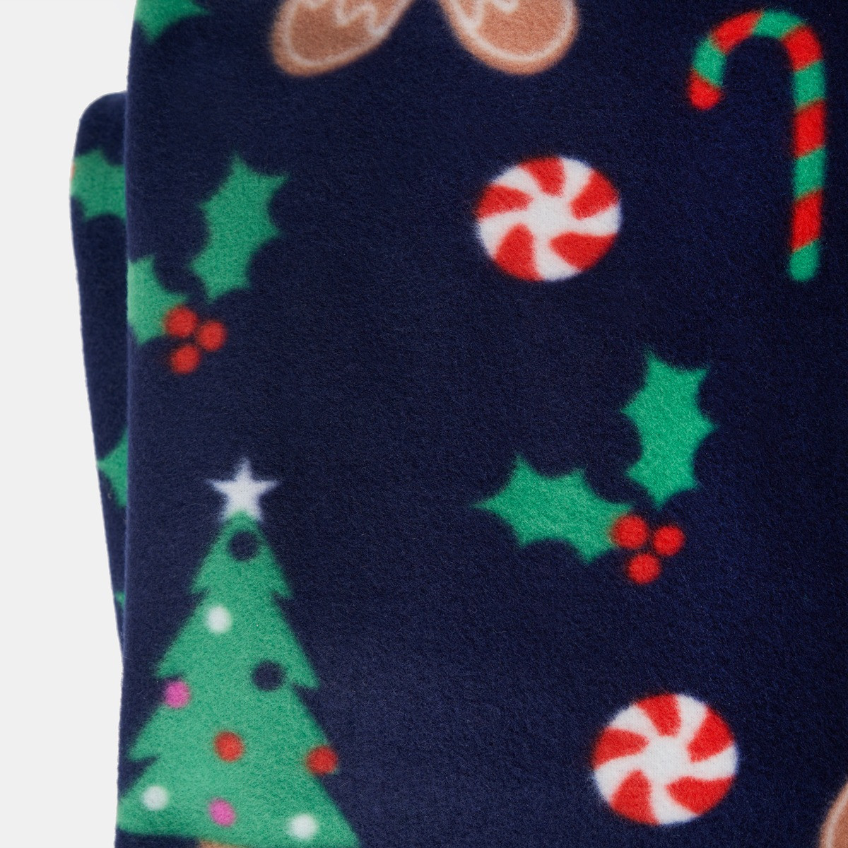 OHS Gingerbread Man Fleece Throw - Navy>