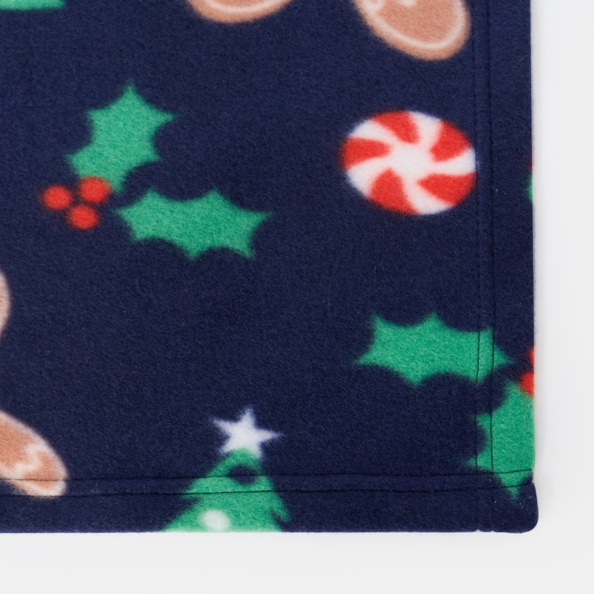 OHS Gingerbread Man Fleece Throw - Navy>