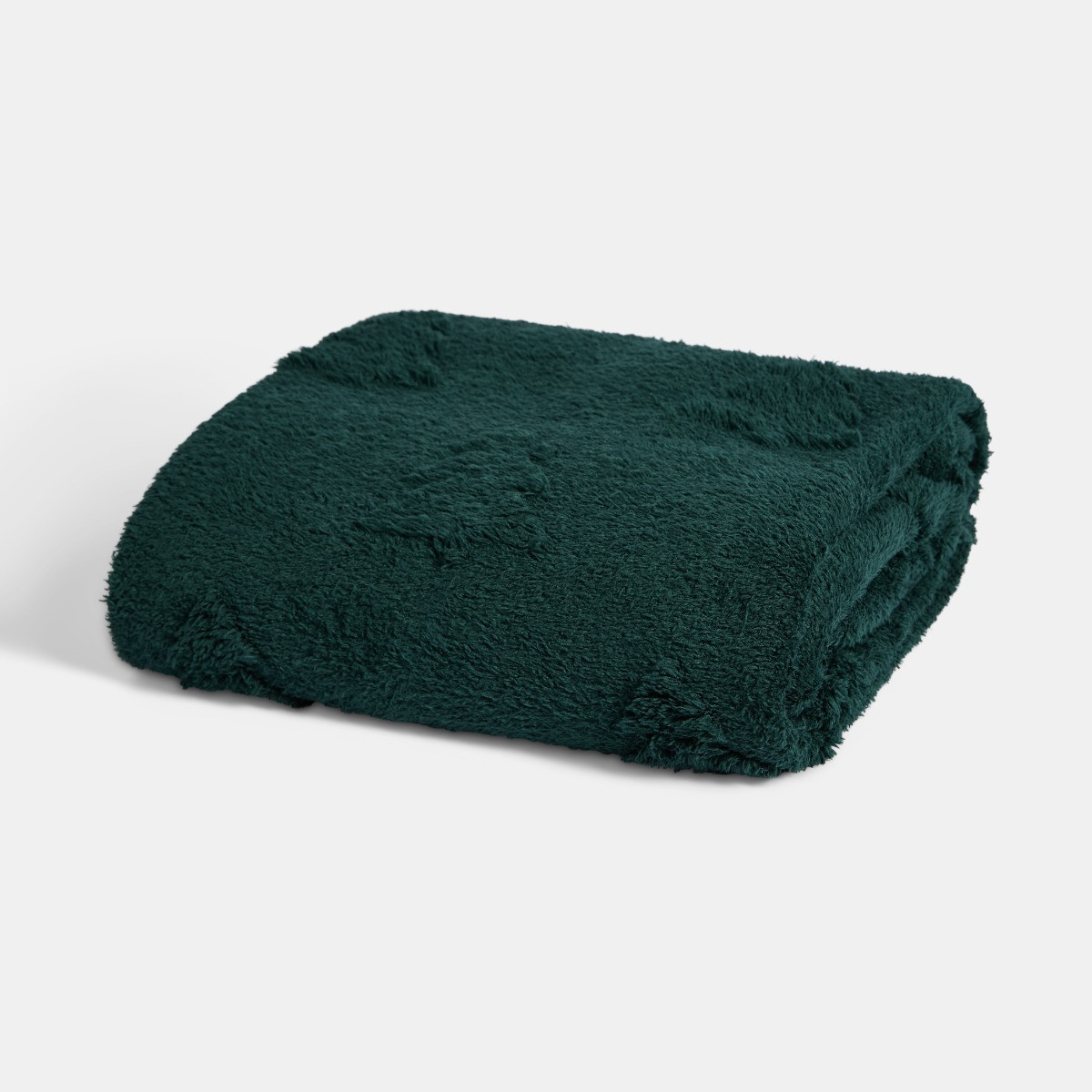 OHS Tufted Winter Tree Teddy Fleece Throw - Green >